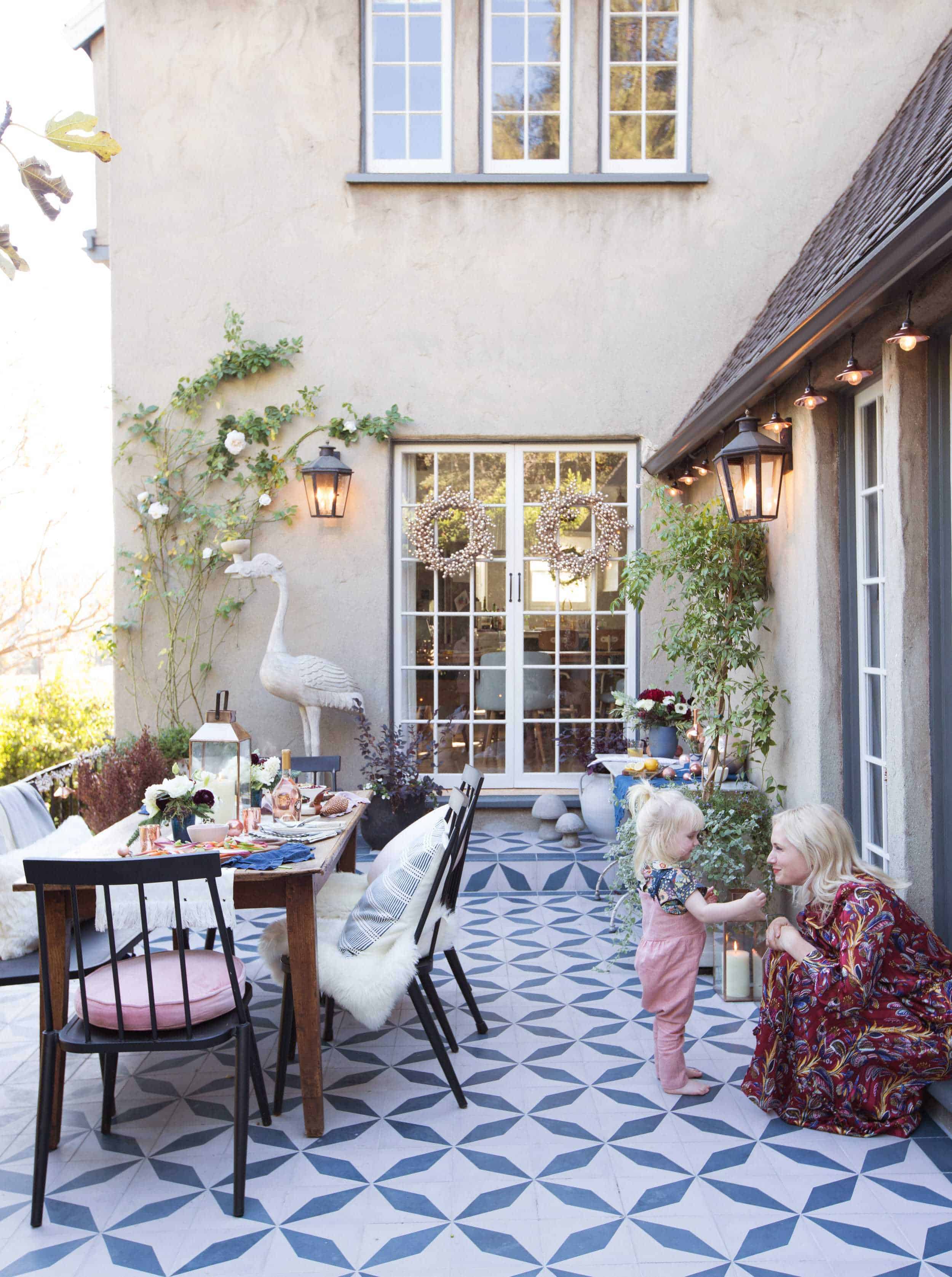 Emily Henderson Waverly Modern English Tudor Holiday Gathering Party Patio 182