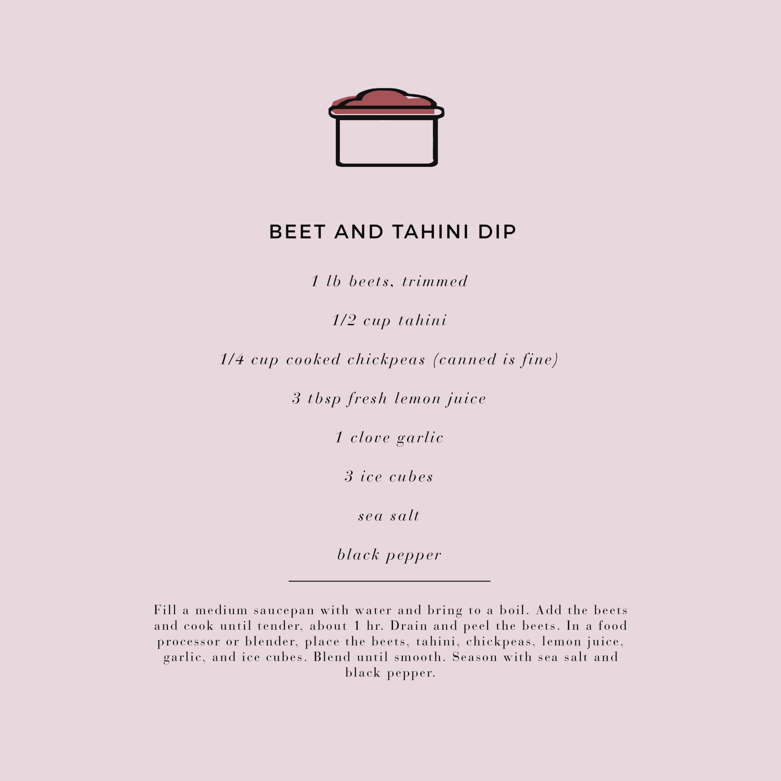 Emily Henderson Waverly Modern English Tudor Holiday Gathering Party Patio Recipe Beet Dip Recipe Card 01