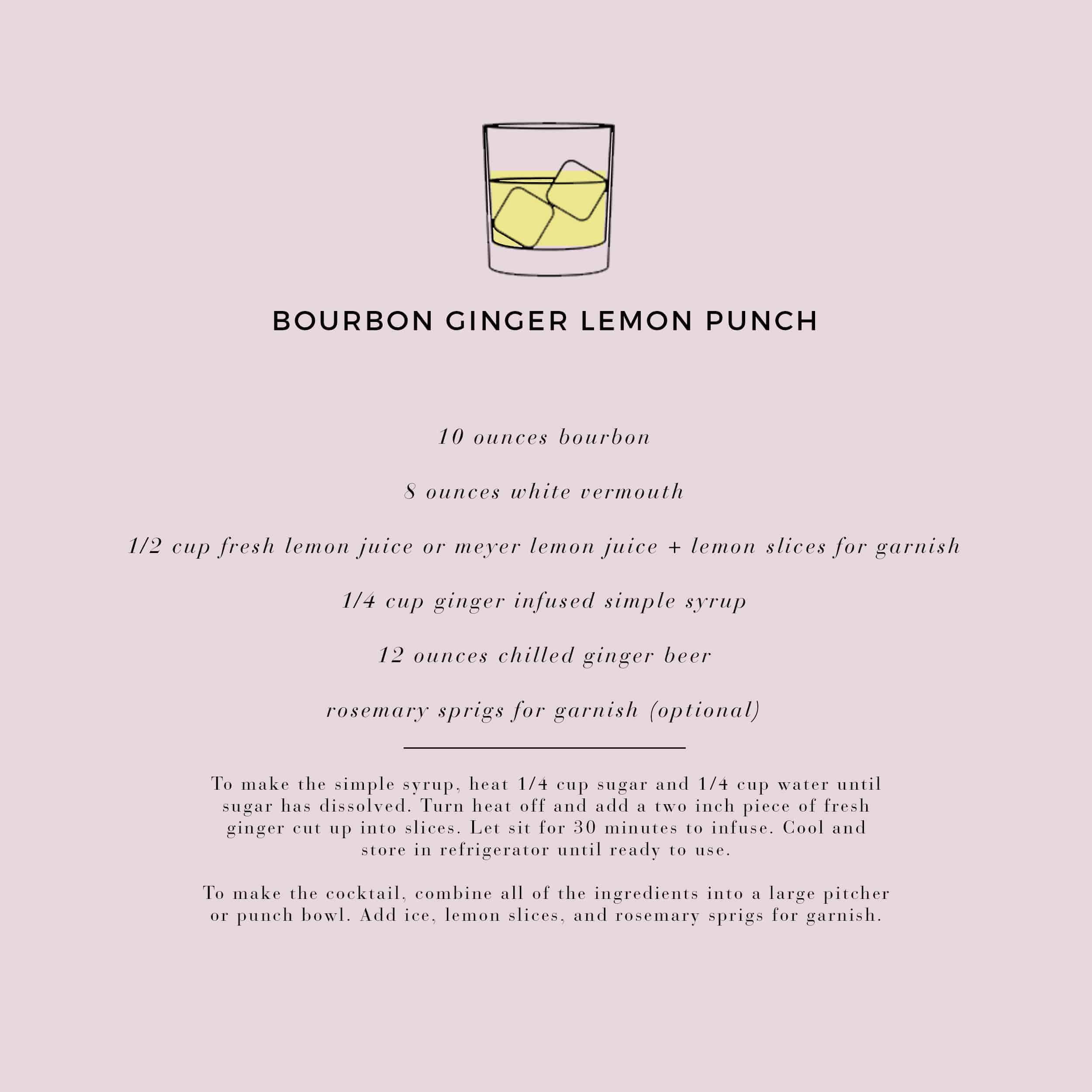 Emily Henderson Waverly Modern English Tudor Holiday Gathering Party Patio Recipe Bourbon Ginger Lemon Punch Recipe Card2
