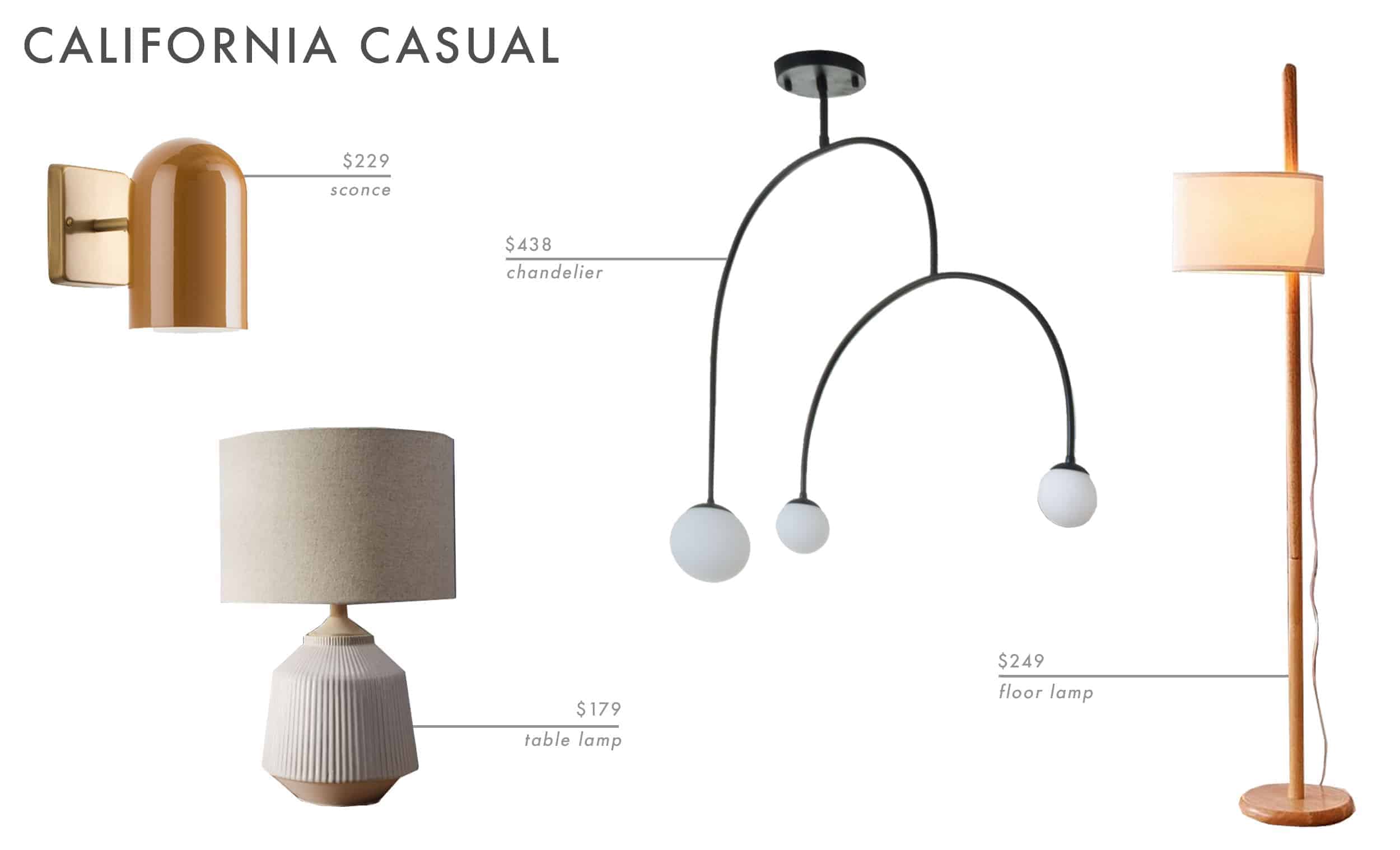 Emily Henderson Roundup Lighting Combos Table Lamp Floor Lamp Sconce 1