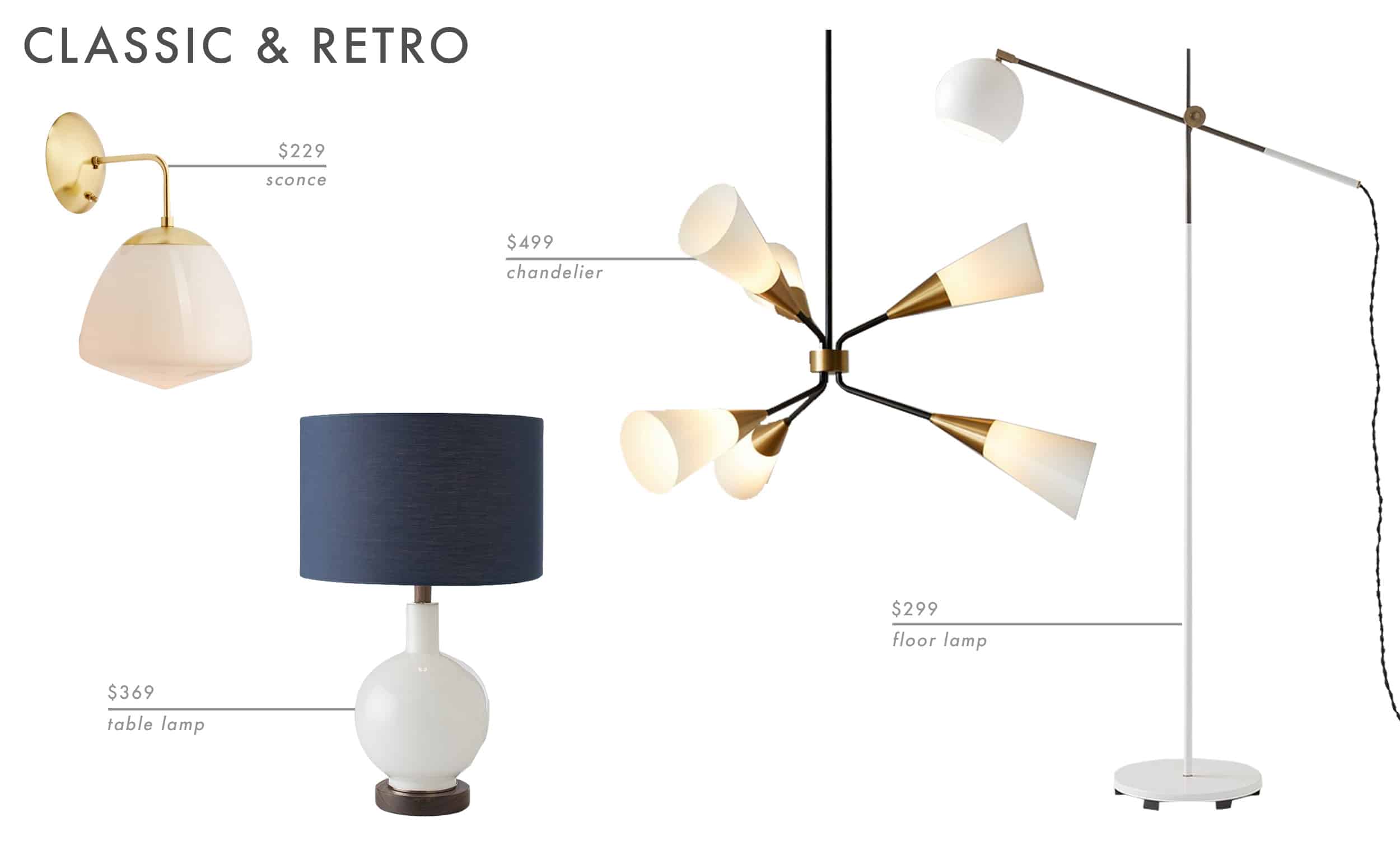 Emily Henderson Roundup Lighting Combos Table Lamp Floor Lamp Sconce 3