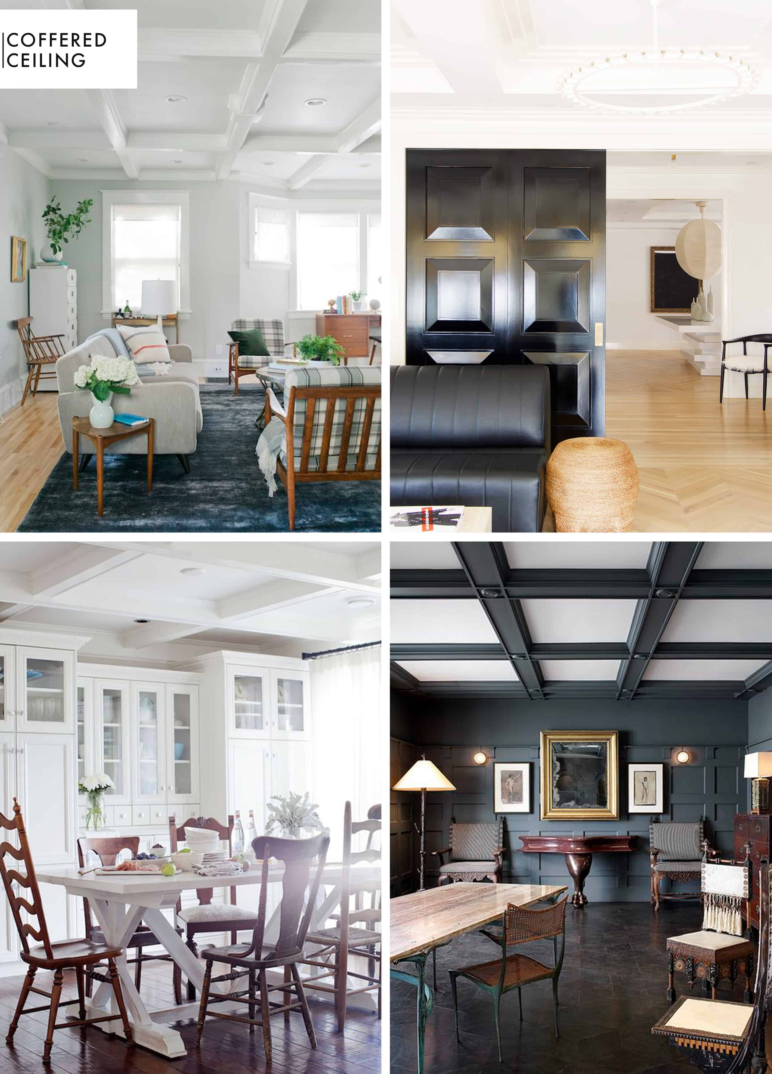 How To Add Character And Charm To Boring Architecture And Houses Ceiling Coffered Ceiling 2x2 Inspiration 01