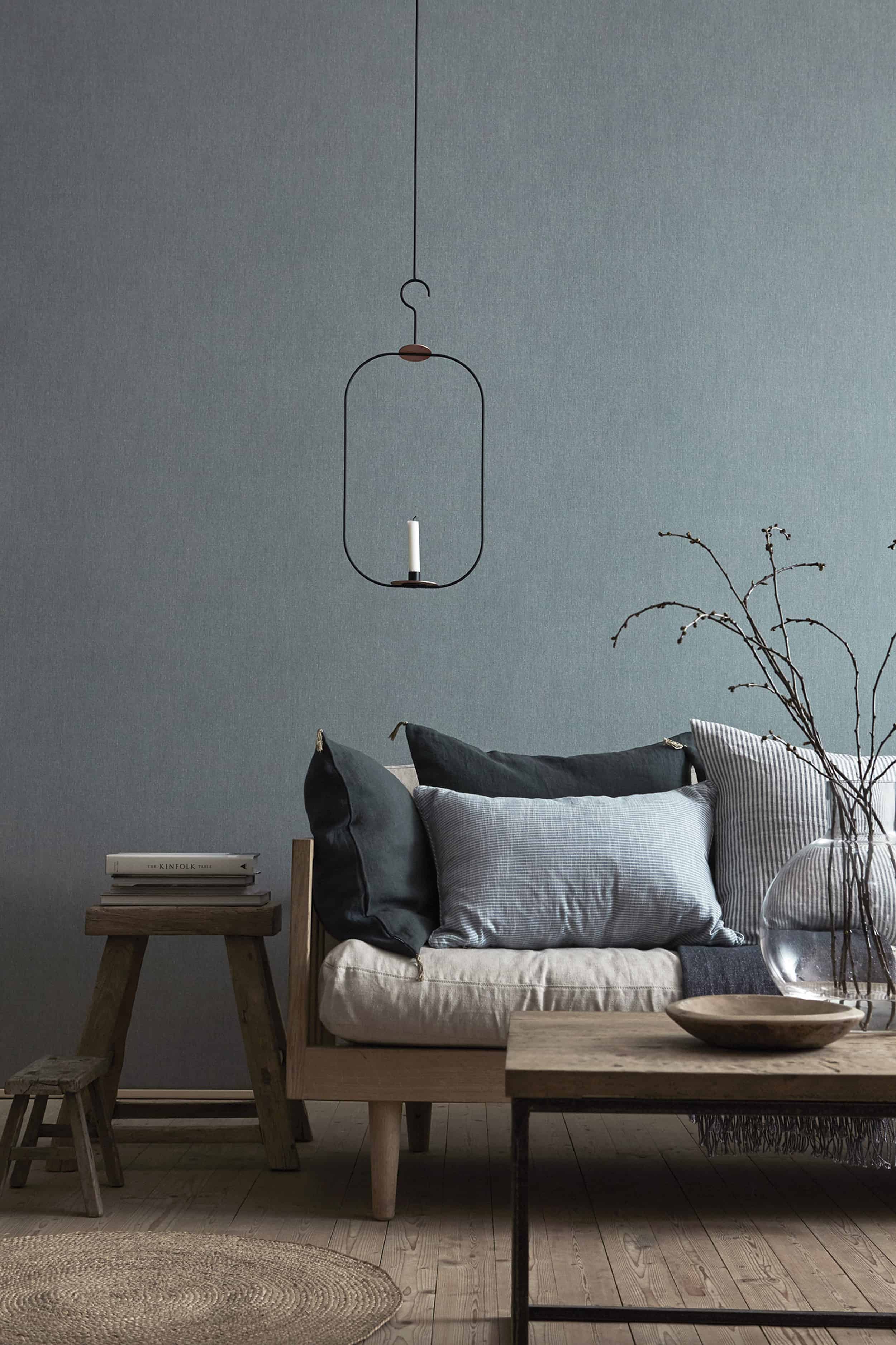 Emily Henderson Bedroom Living Room Colored Toned Walls Blue Green Grey7