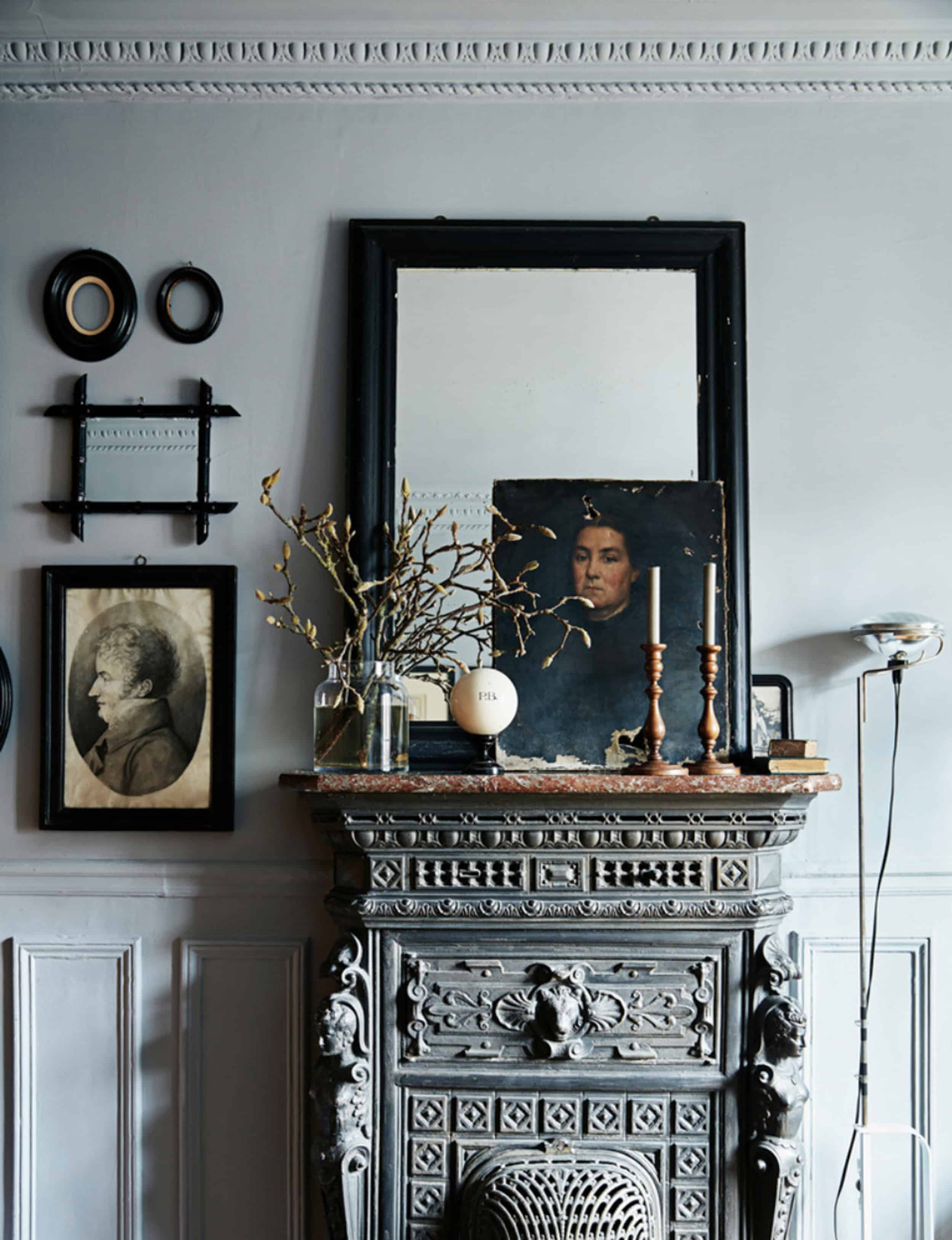 Emily Henderson Bedroom Living Room Colored Toned Walls Blue Green Grey Blue5