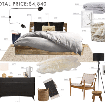 Emily Henderson Budget Room Bedroom Rustic Scandinavian Gif