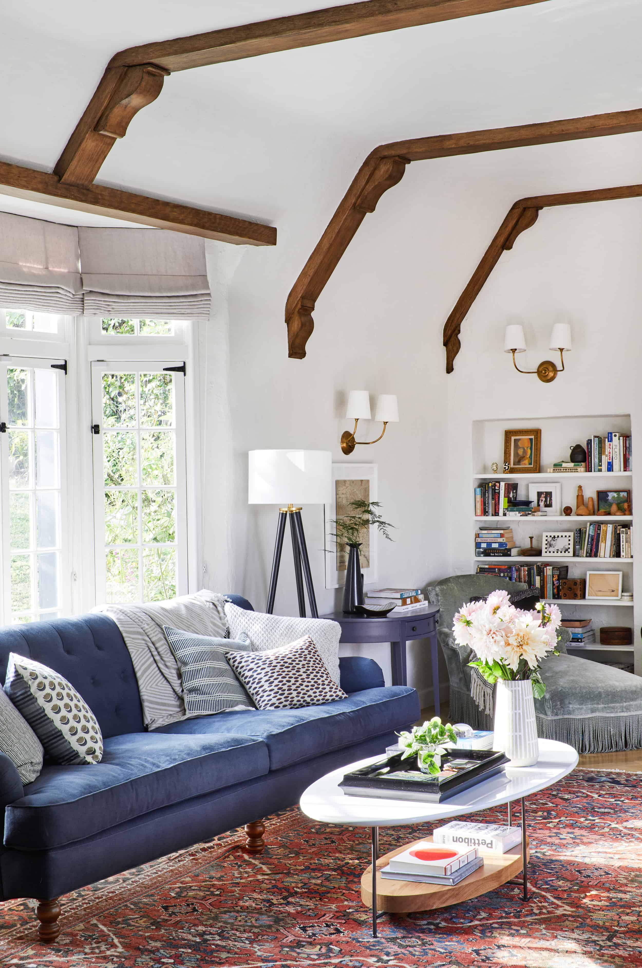 Emily Henderson Modern English Cottage Tudor Living Room Reveal4
