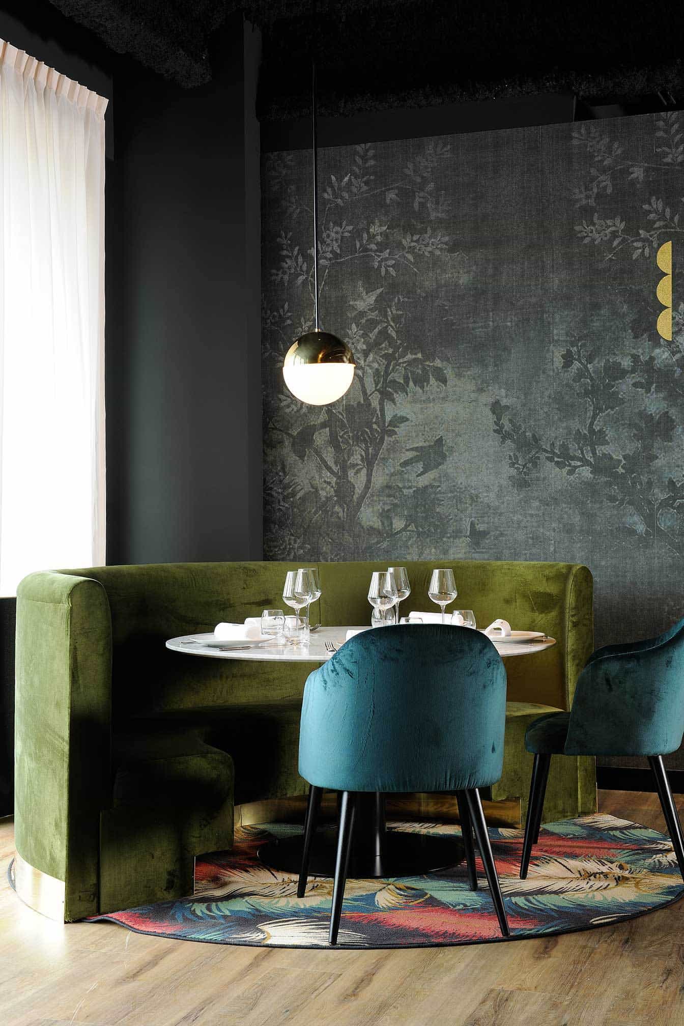 Emily Henderson Modern Victorian Trend Eclectic Boho Moody Velvet Tufted Fringe Detailed Dramatic Living Room Bedroom 15