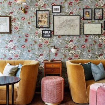 Emily Henderson Modern Victorian Trend Eclectic Boho Moody Velvet Tufted Fringe Detailed Dramatic Living Room Bedroom 2