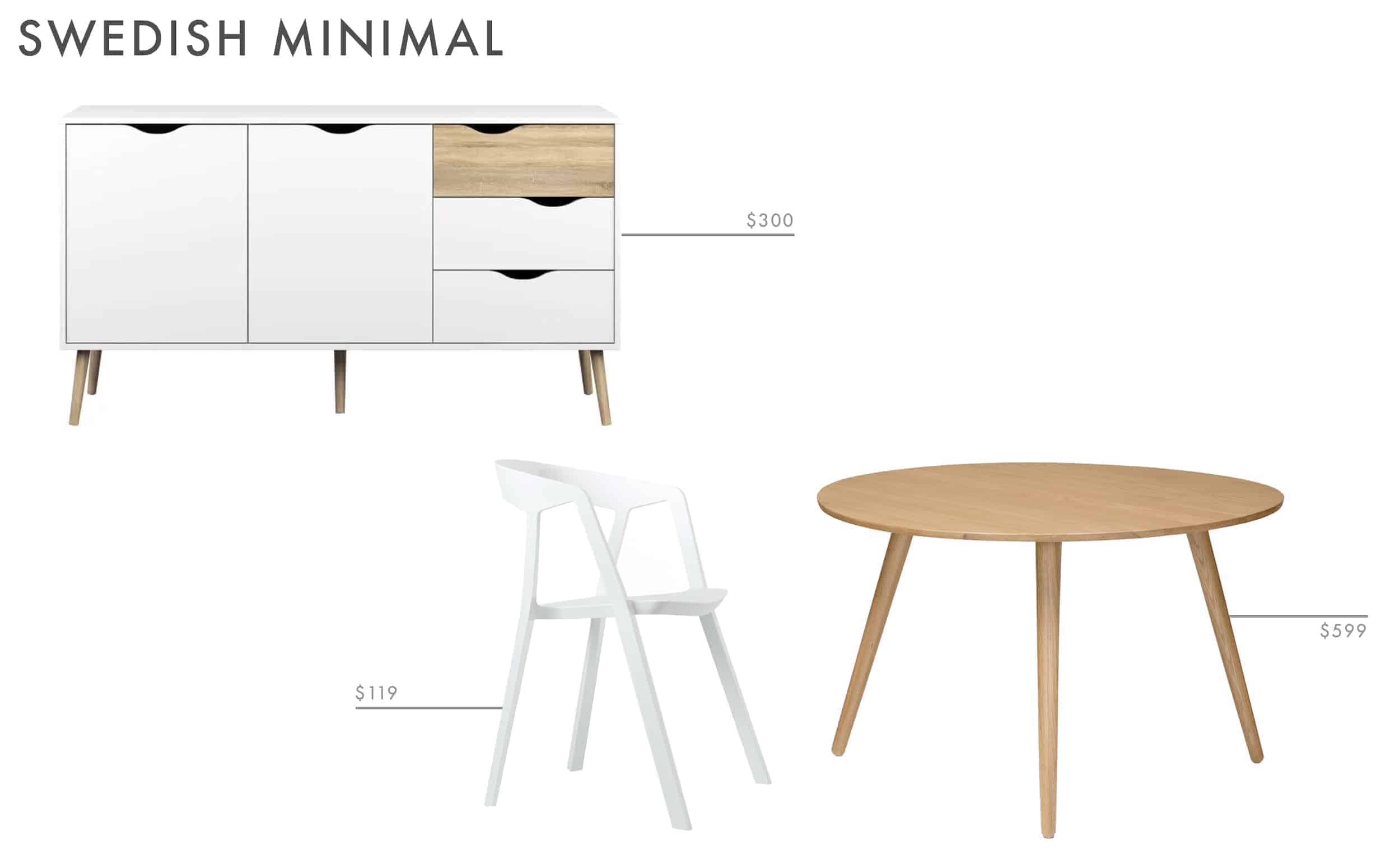 dining room ideas white chair wood table minimal