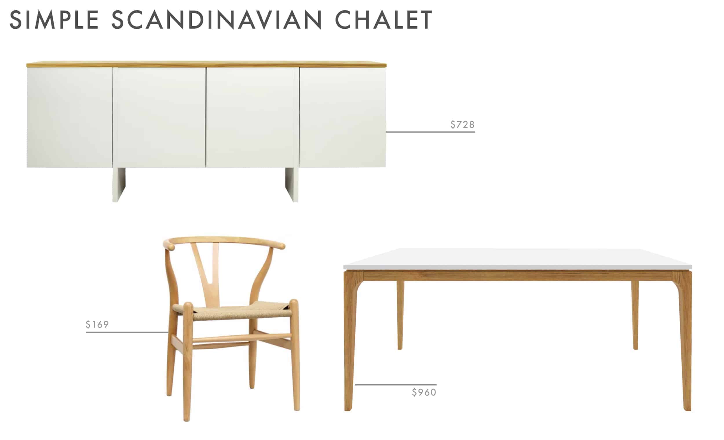 scandinavian dining room refined white and wood