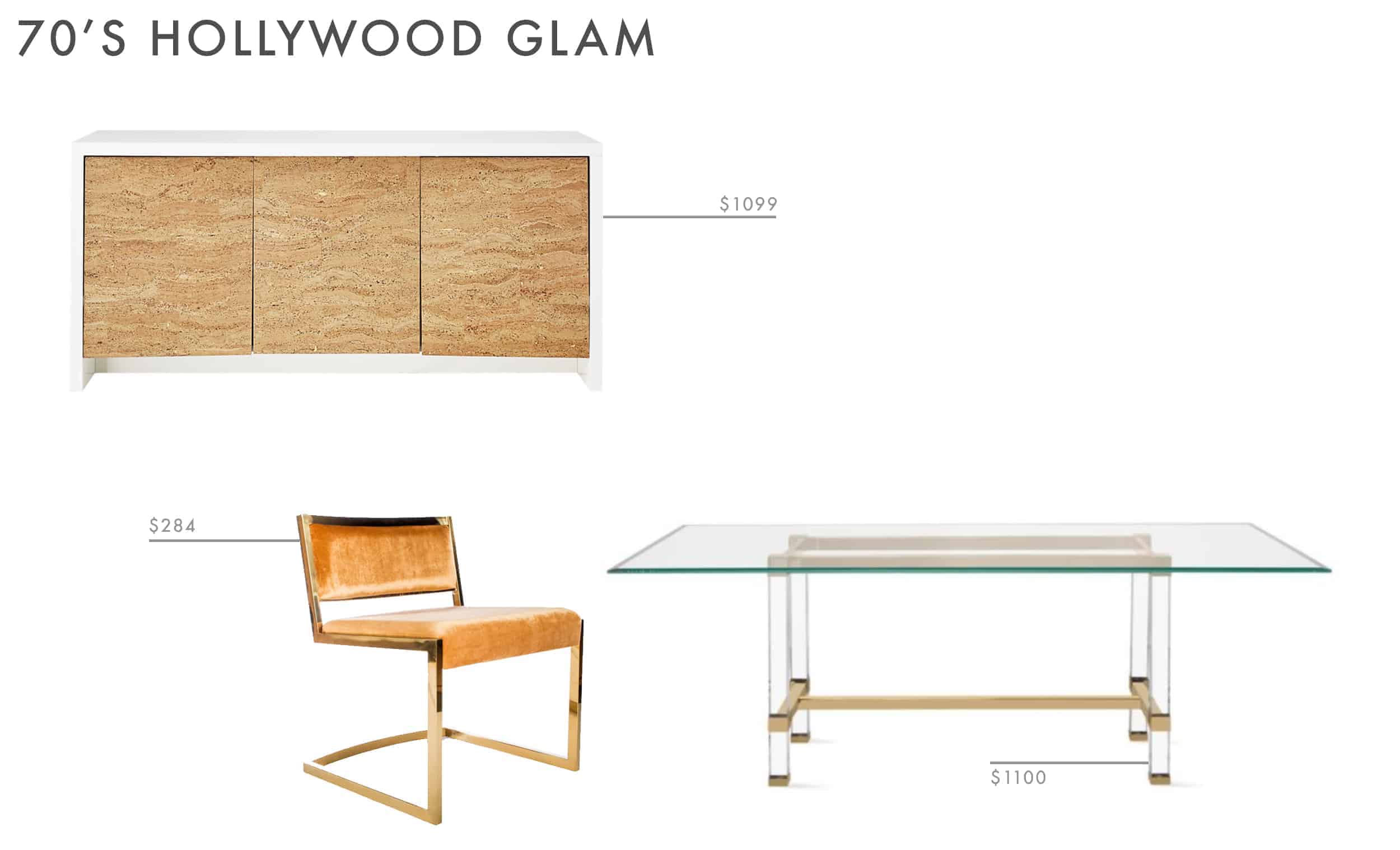 dining room ideas glam gold glass table gold chair cork cabinet