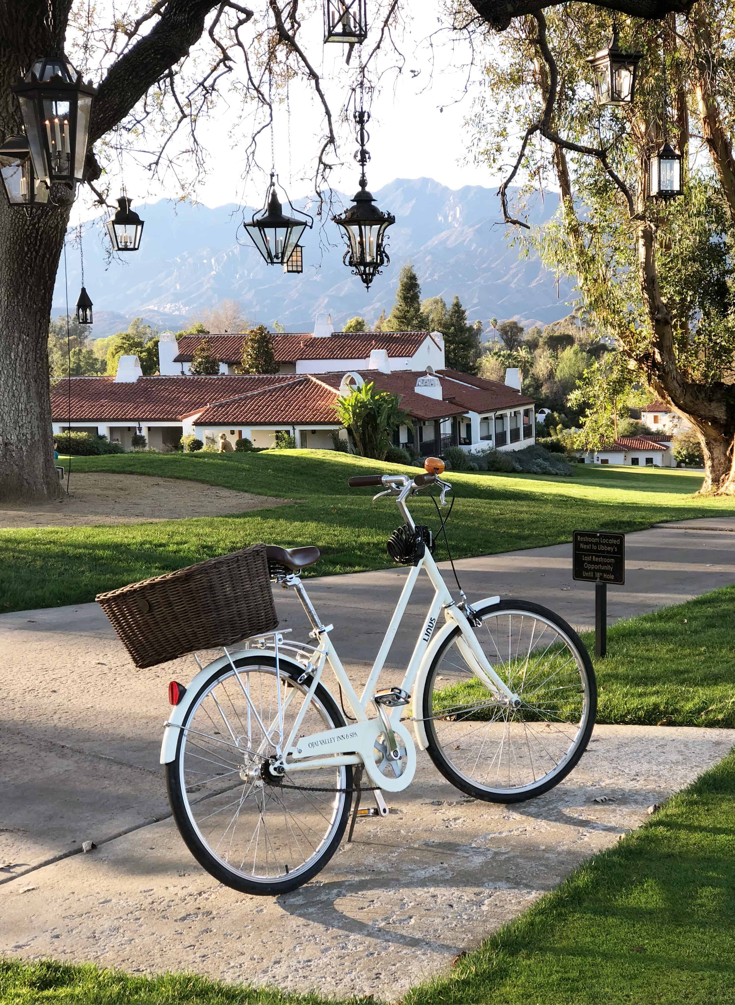 Vintage Bike With Basket Rental Ojai Valley Inn