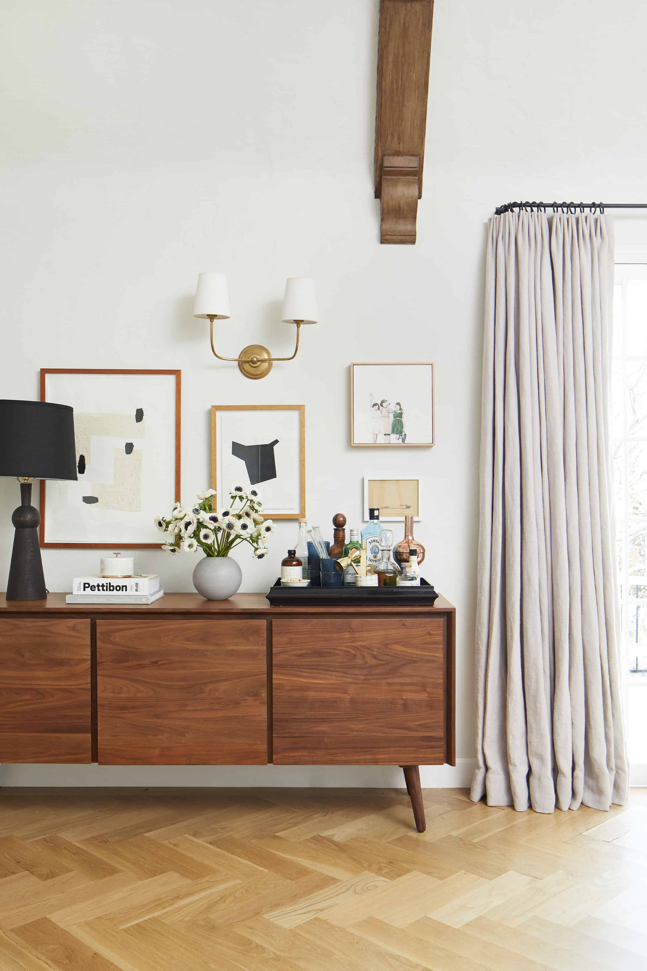 Living Room Gallery Wall Article Credenza Modern Art