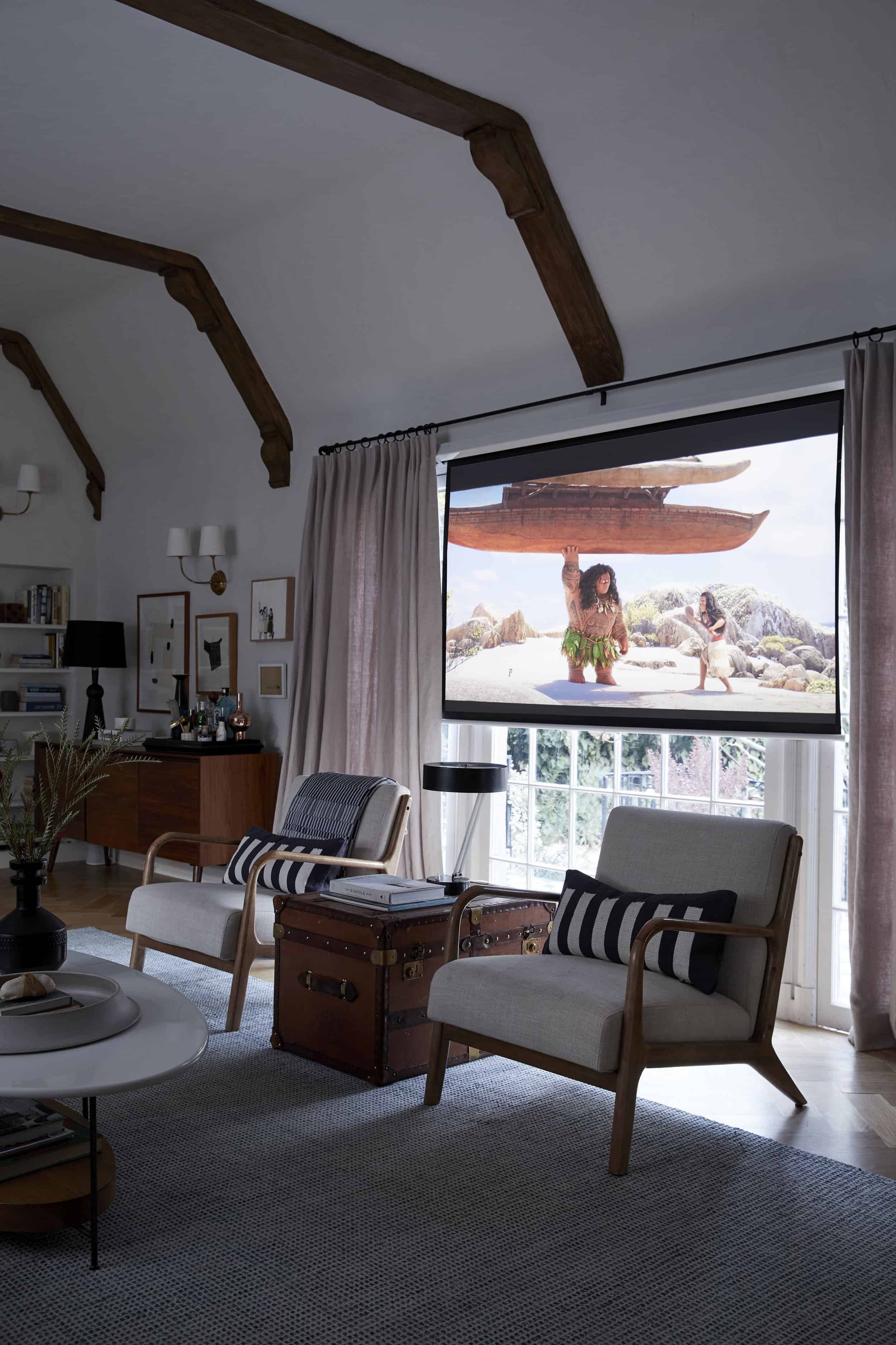 Pretty Pull Down Living Room Movie Projector
