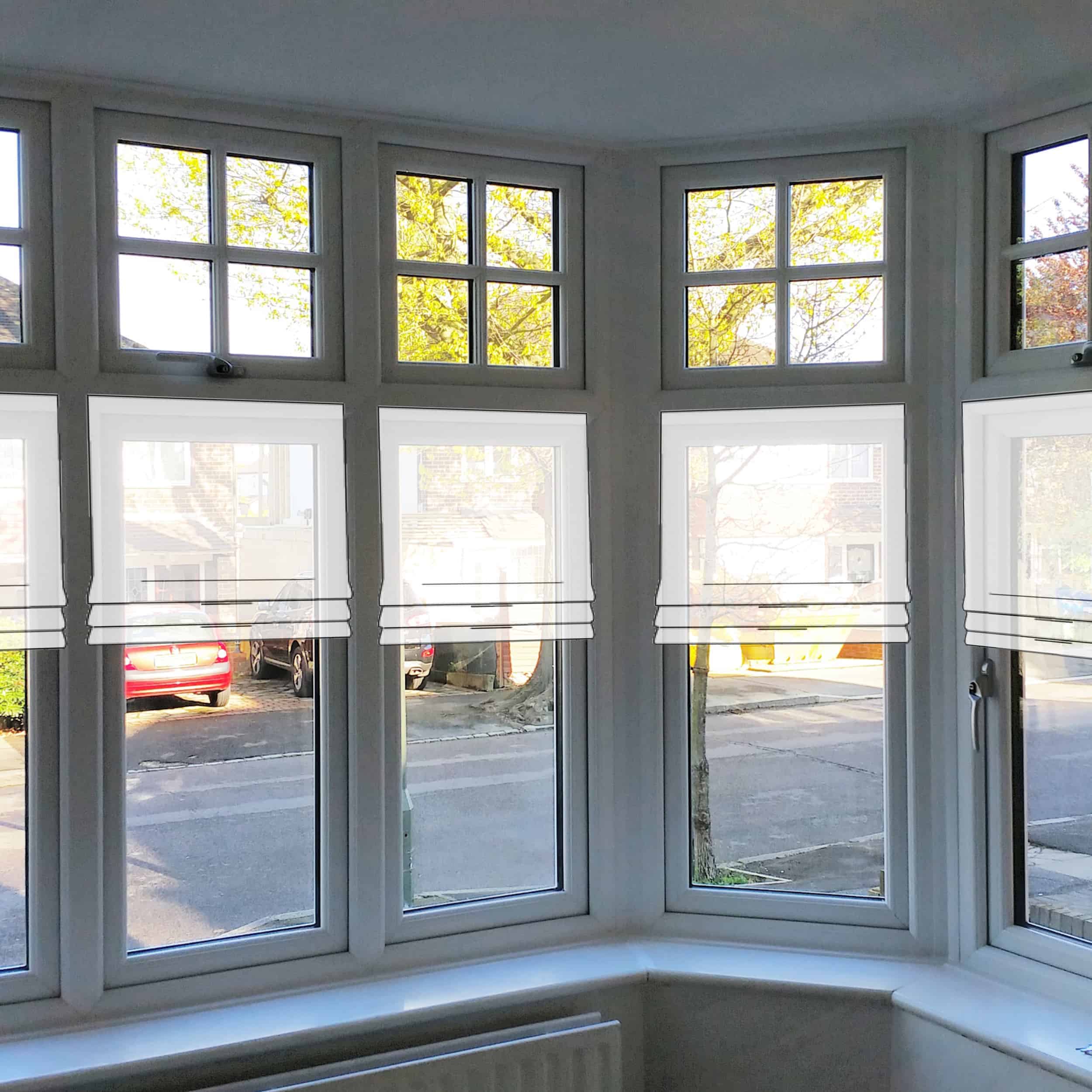 Emily Henderson Awkward Windows Wall Treatments Window Ledge Roman Shades 1