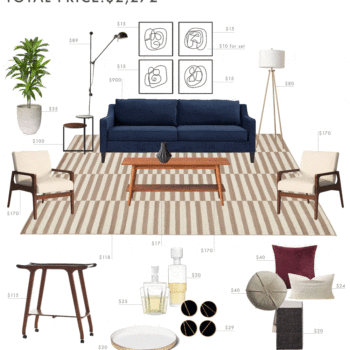 Emily Henderson Budget Room Living Room Mid Century Gif New Lamp
