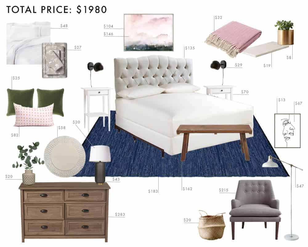 Emily Henderson Budget Rooms 1 Room 3 Ways Modern Tradition Bedroom 20002