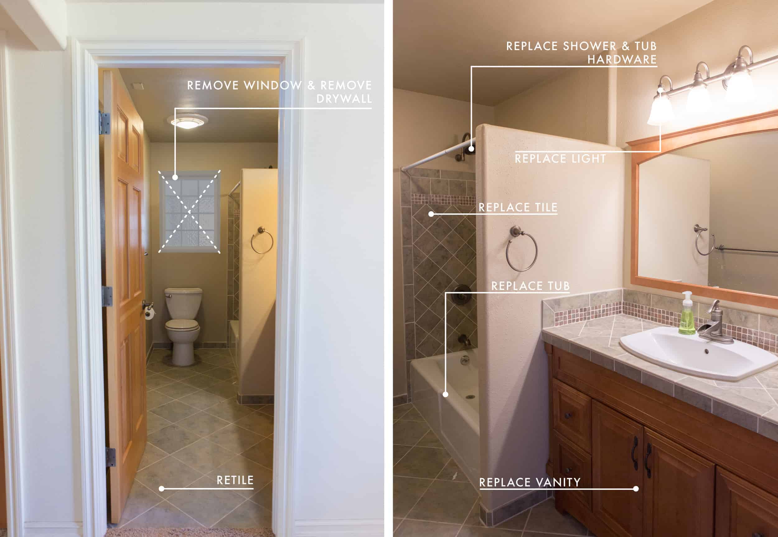 Emily Henderson Lake House Intro Before Plans Grid Downstairs Bathroom New1