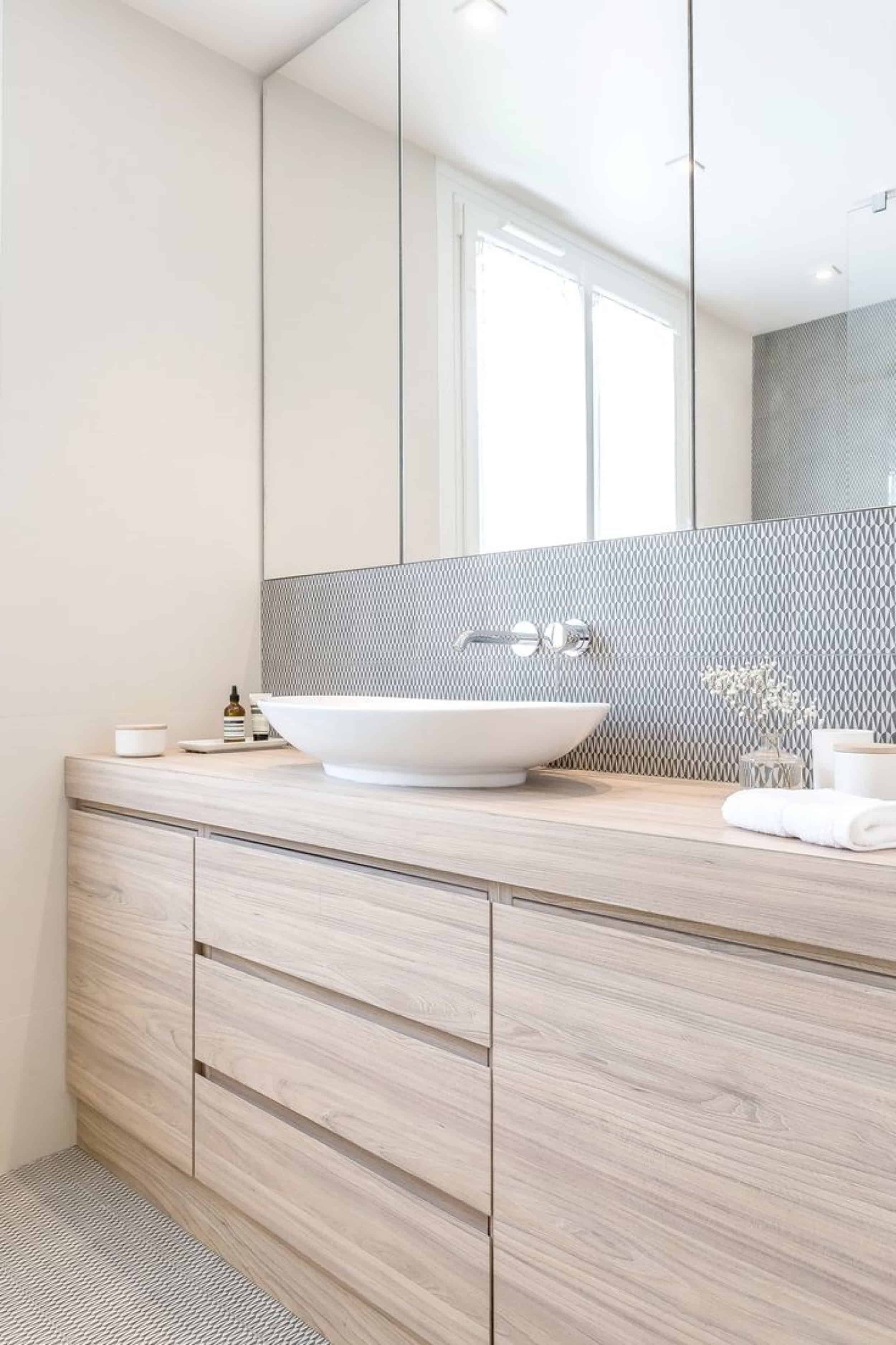 Neutral bathroom vessel sink wall mount faucet