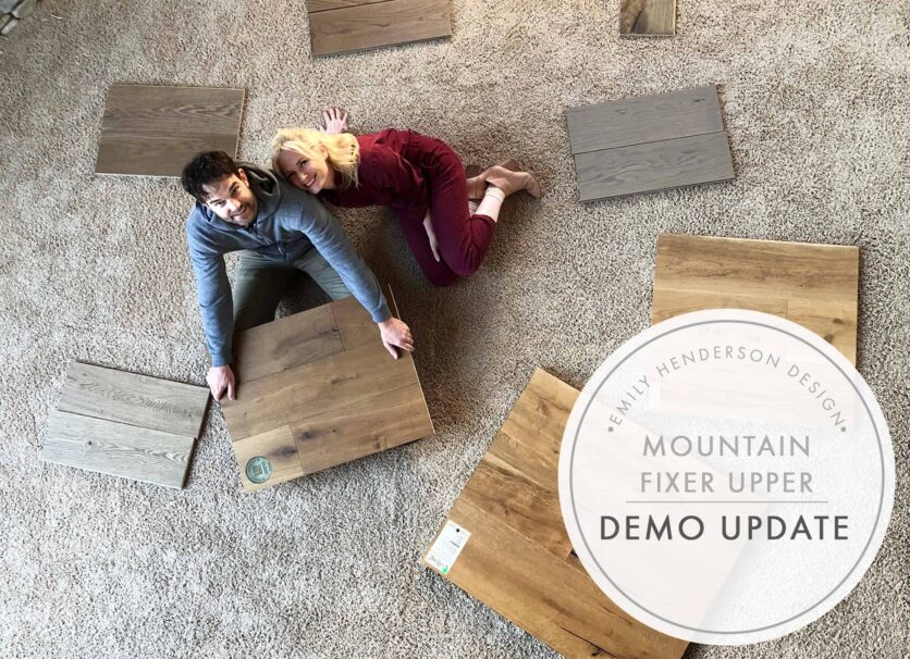 Emily Henderson Mountain Fixer Upper Cabin Demo Update Header Image
