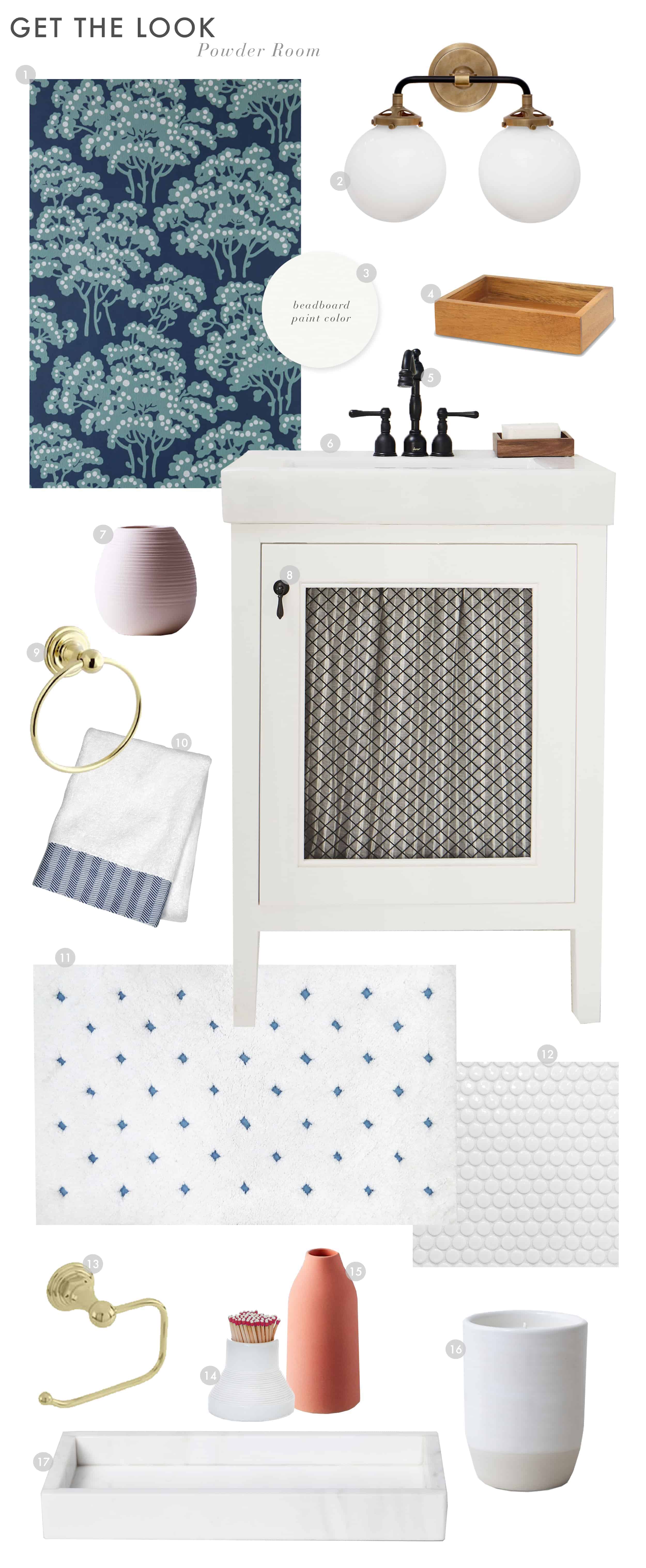 Emily Henderson Powder Room Reveal Get The Look2