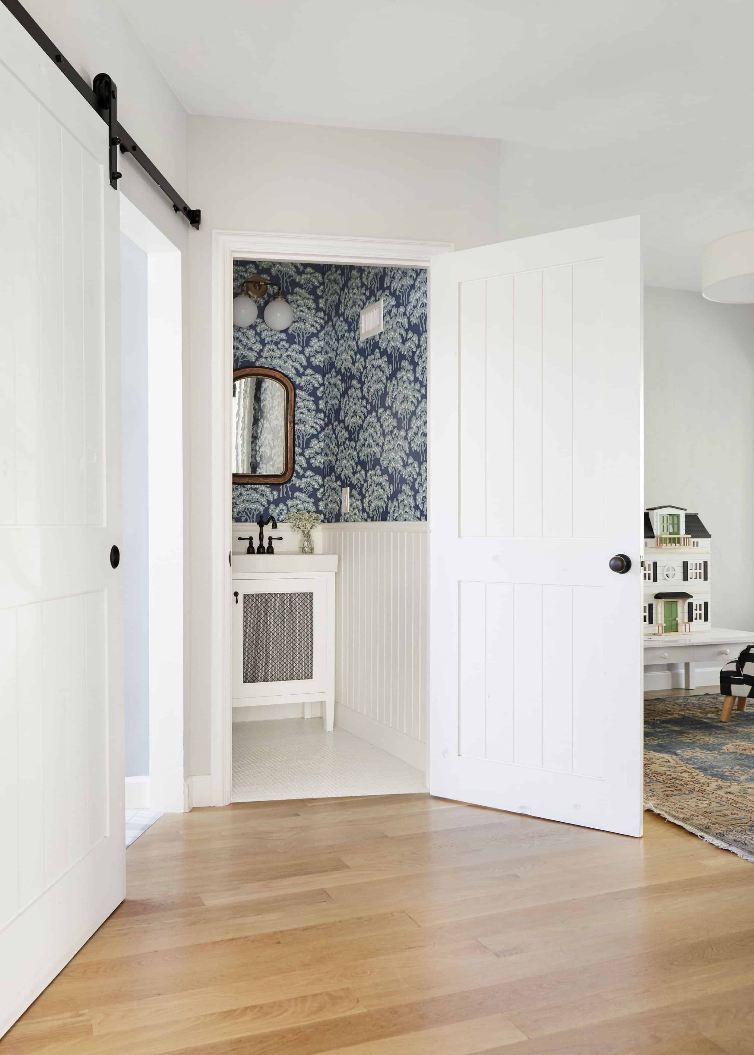 Farrow And Ball Entry Way Powder Room Bathroom Traditional Tudor1