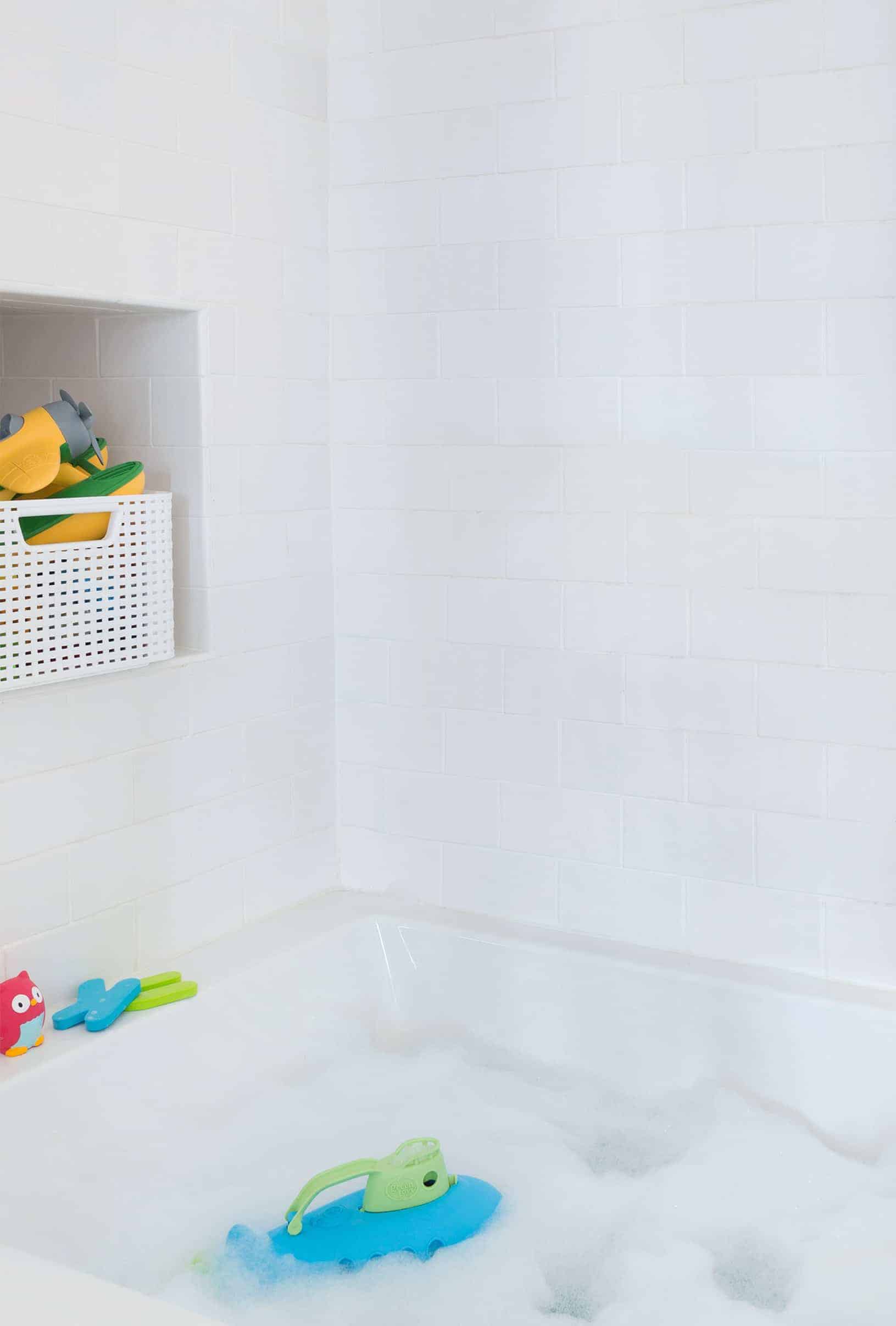 Fireclay Tile Detail Bubble Bath Subway Tile