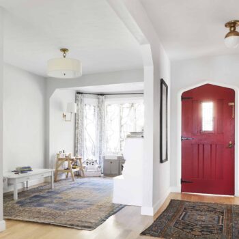 Refined Entryway Playroom Tudor