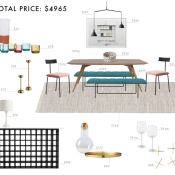 Emily Henderson Budget Room Design Colorful Mid Century Modern Dining Room Under Gif