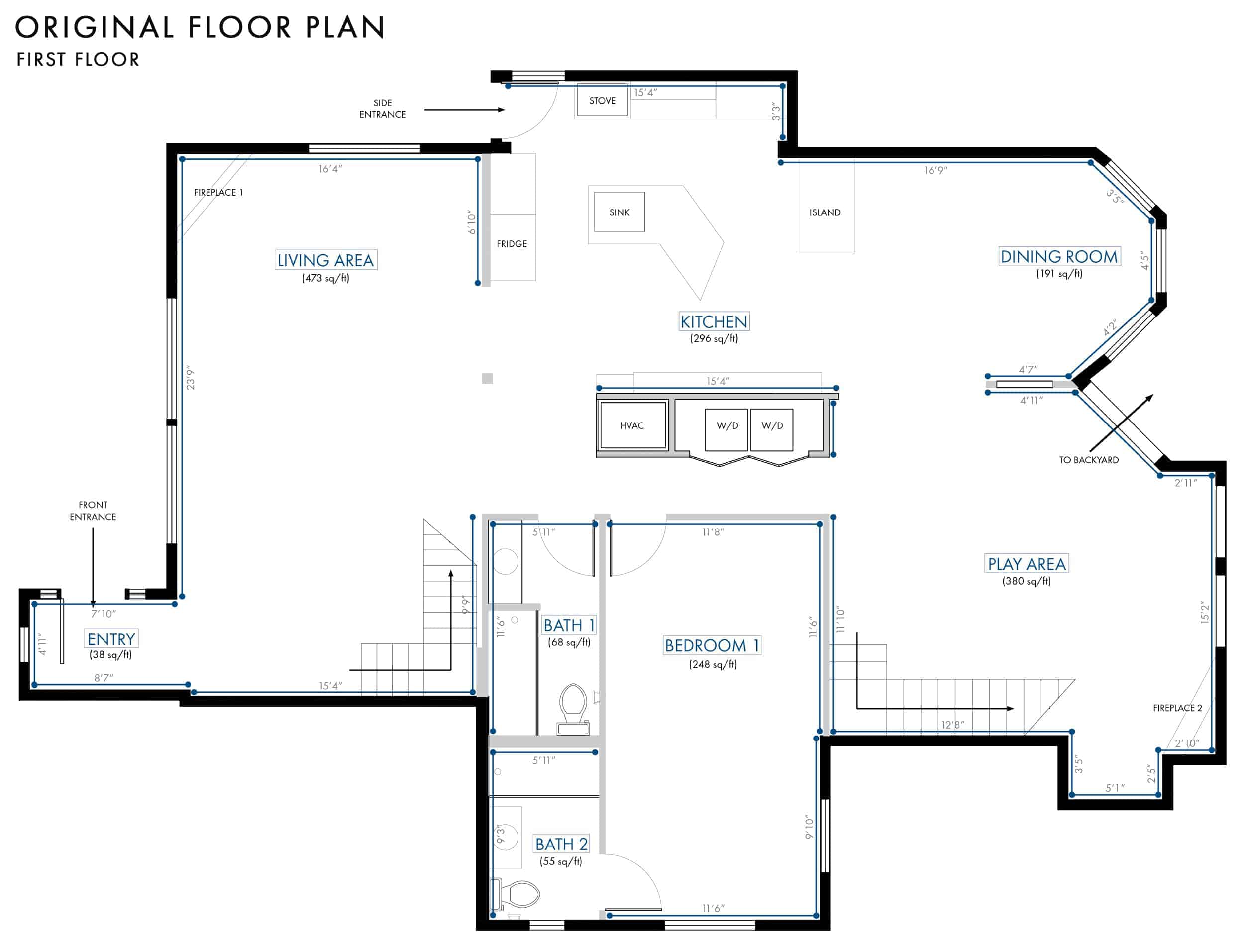 Emily Henderson Lake House Floor Plan First Floor Entire Floor Original Plan