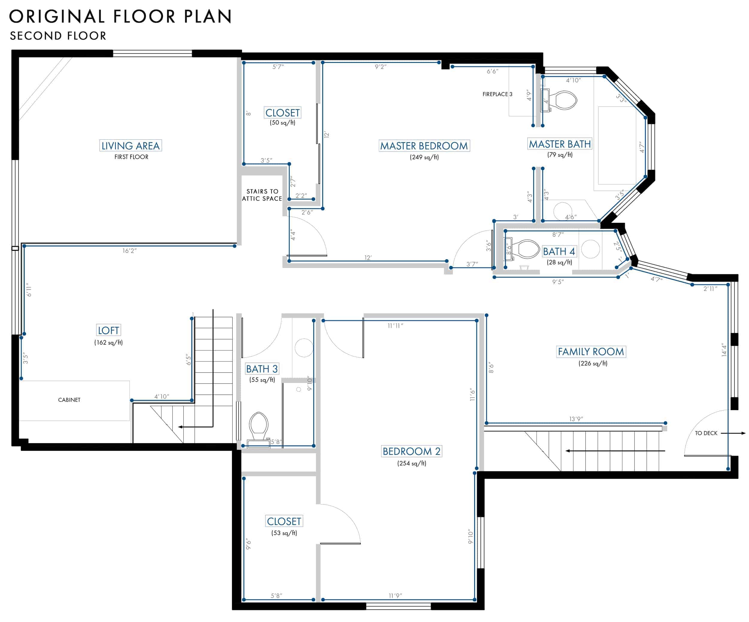 Emily Henderson Lake House Floor Plan Second Floor Entire Floor Original Plan