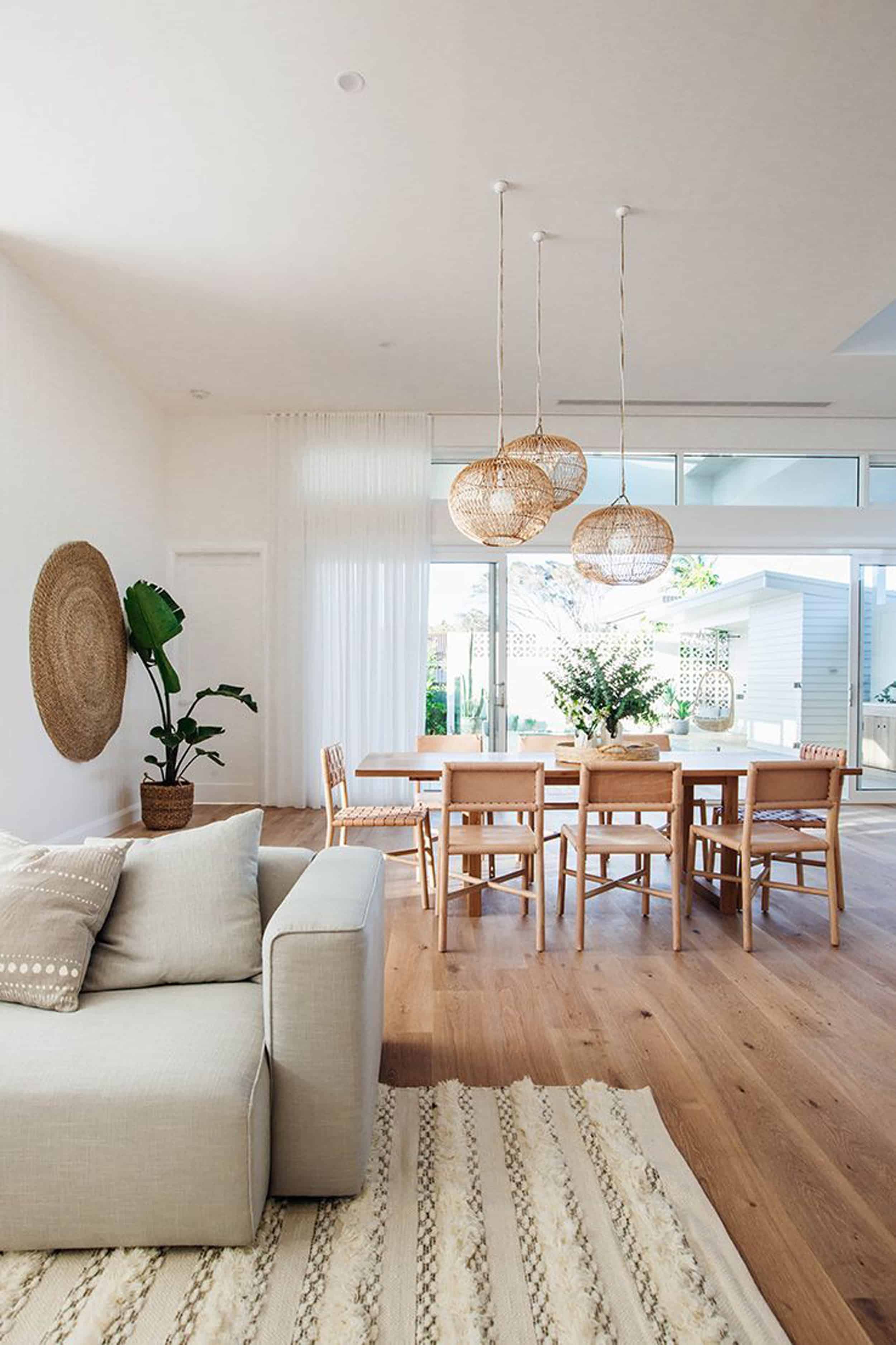 modern boho dining room