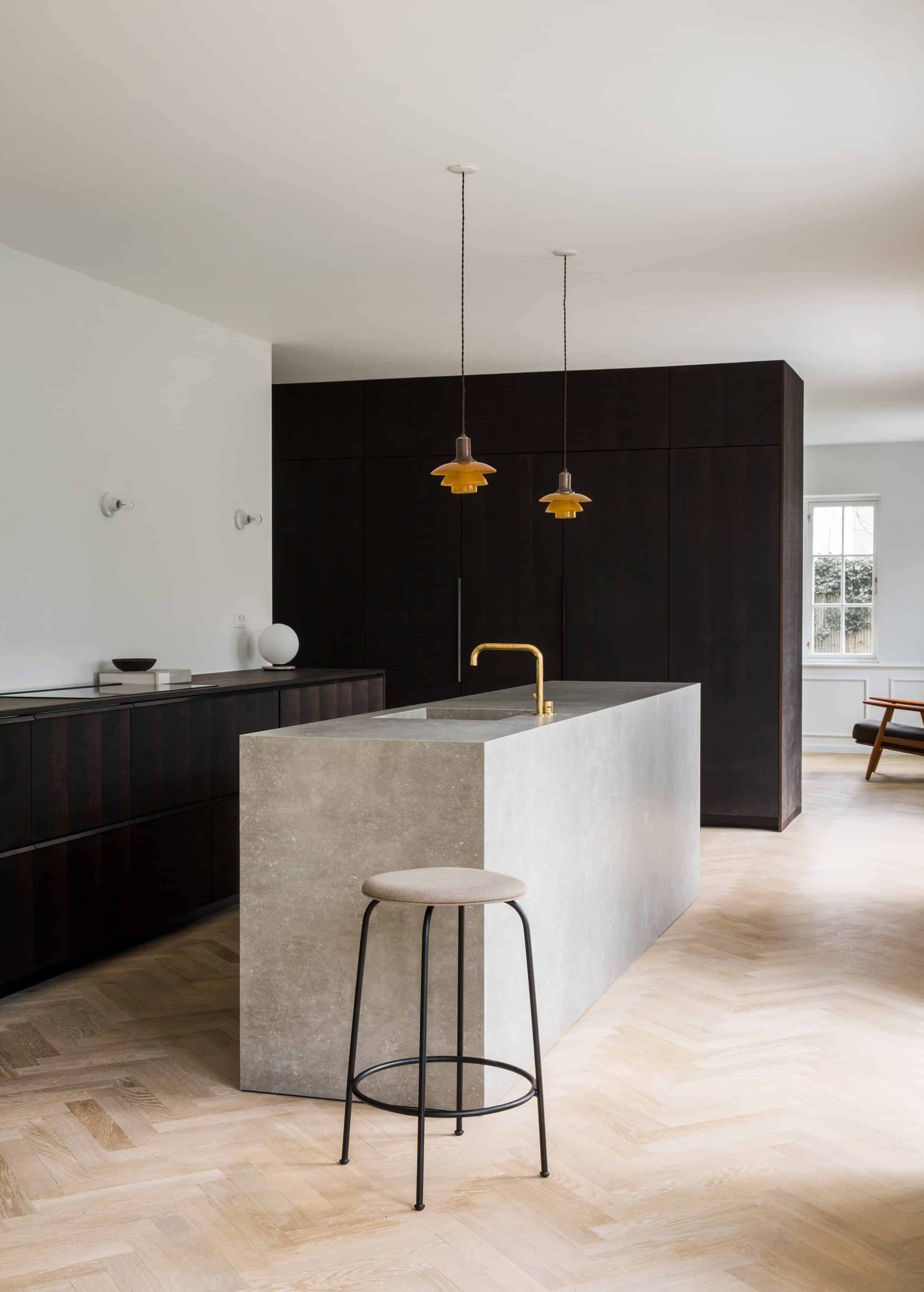 Modern Kitchen Concrete Island