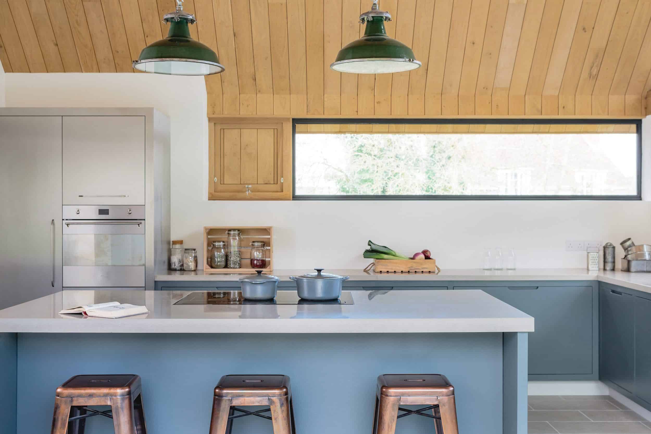 Blue Gray Modern Kitchen