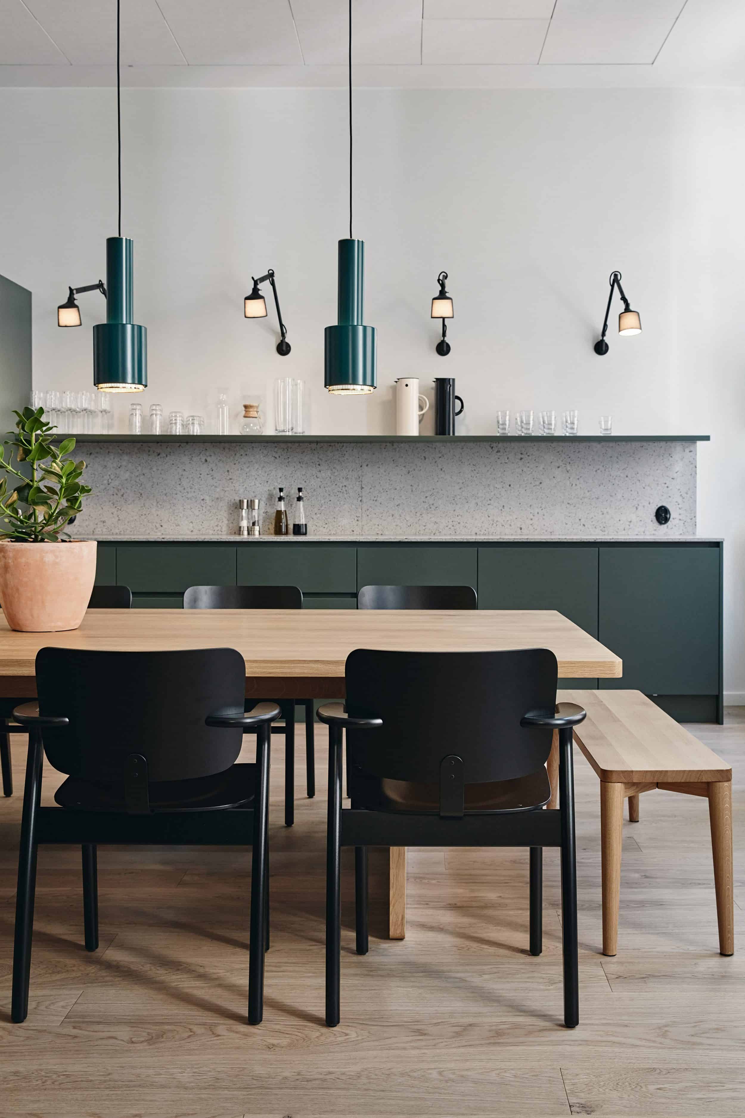 Dark Green Kitchen Marble Backsplash