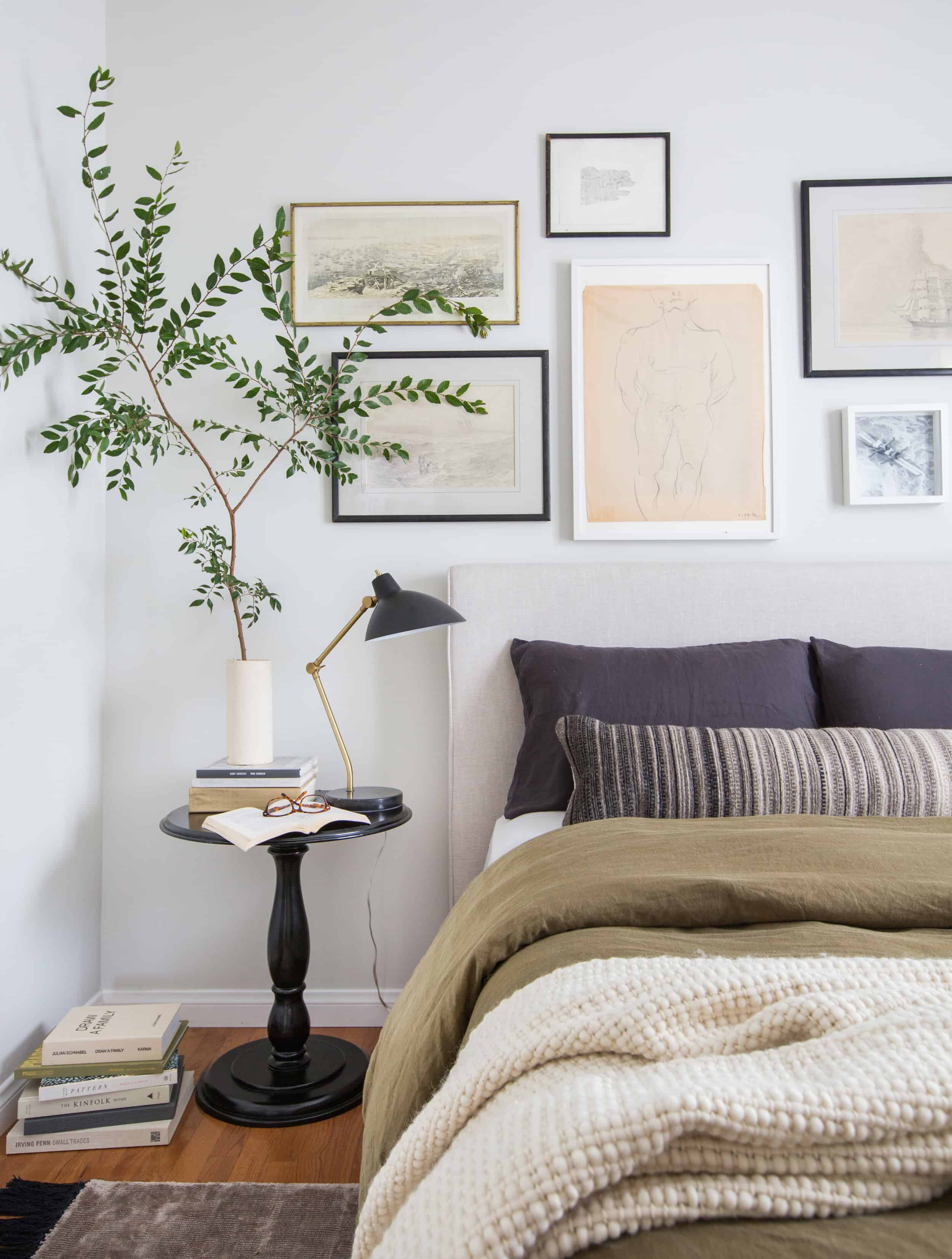 bedroom gallery wall