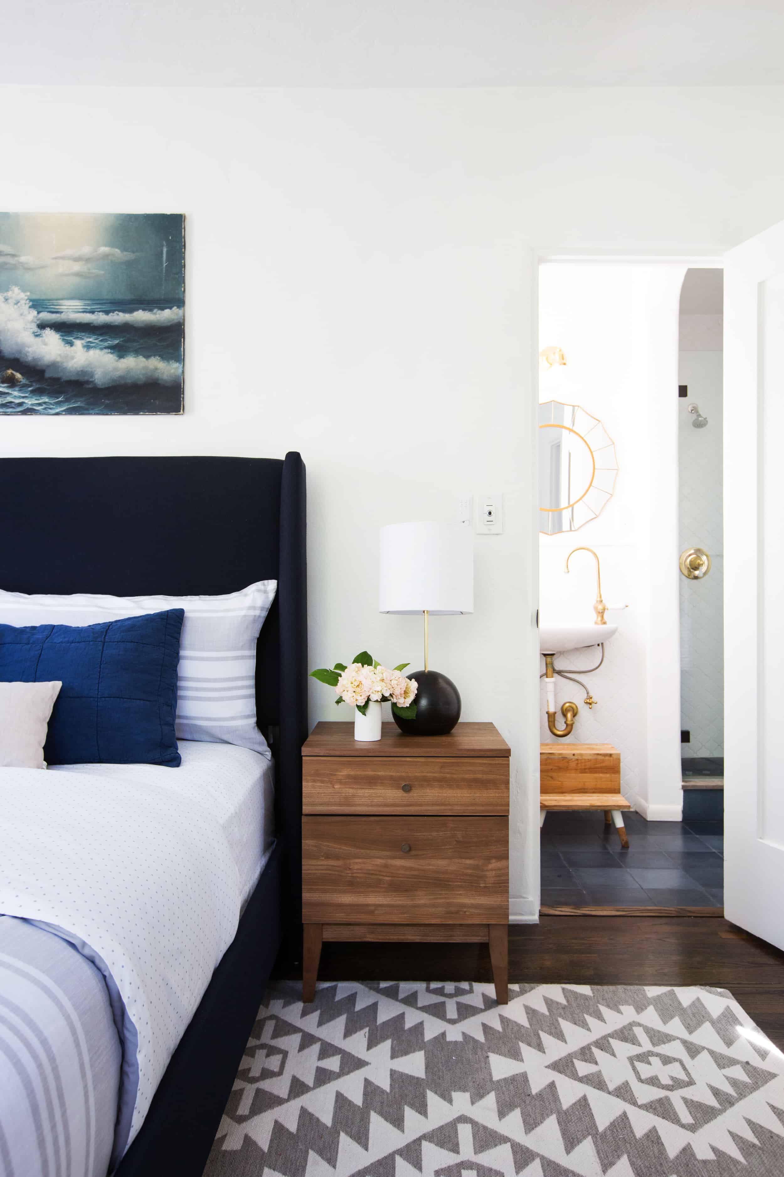 navy blue bed 