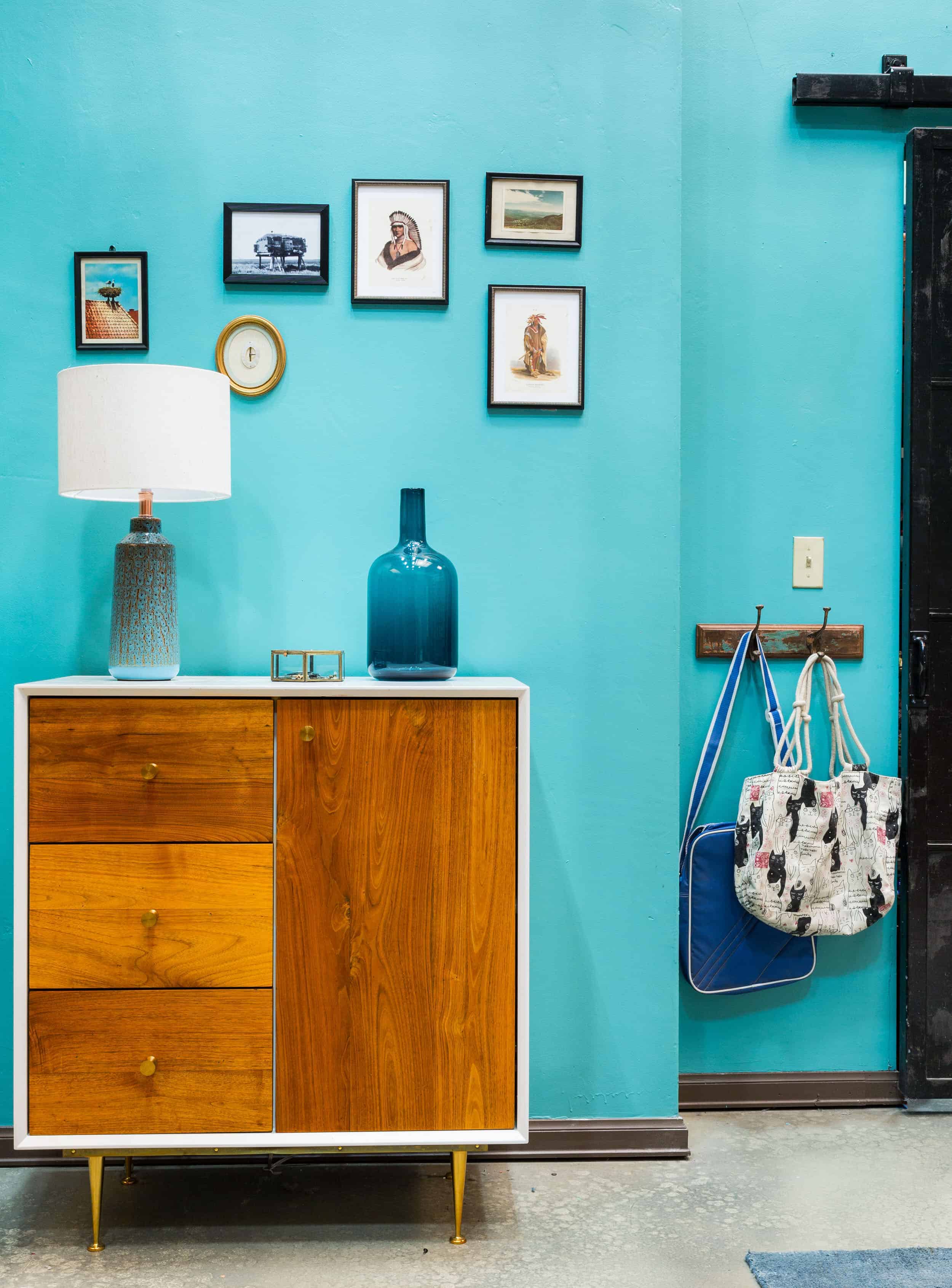 The New Girl Bright Blue Bedroom
