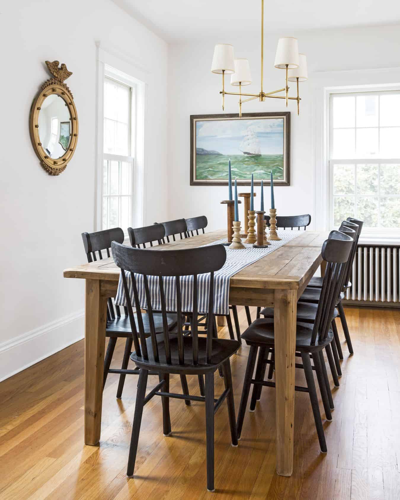Traditional Dining Room Wood Table