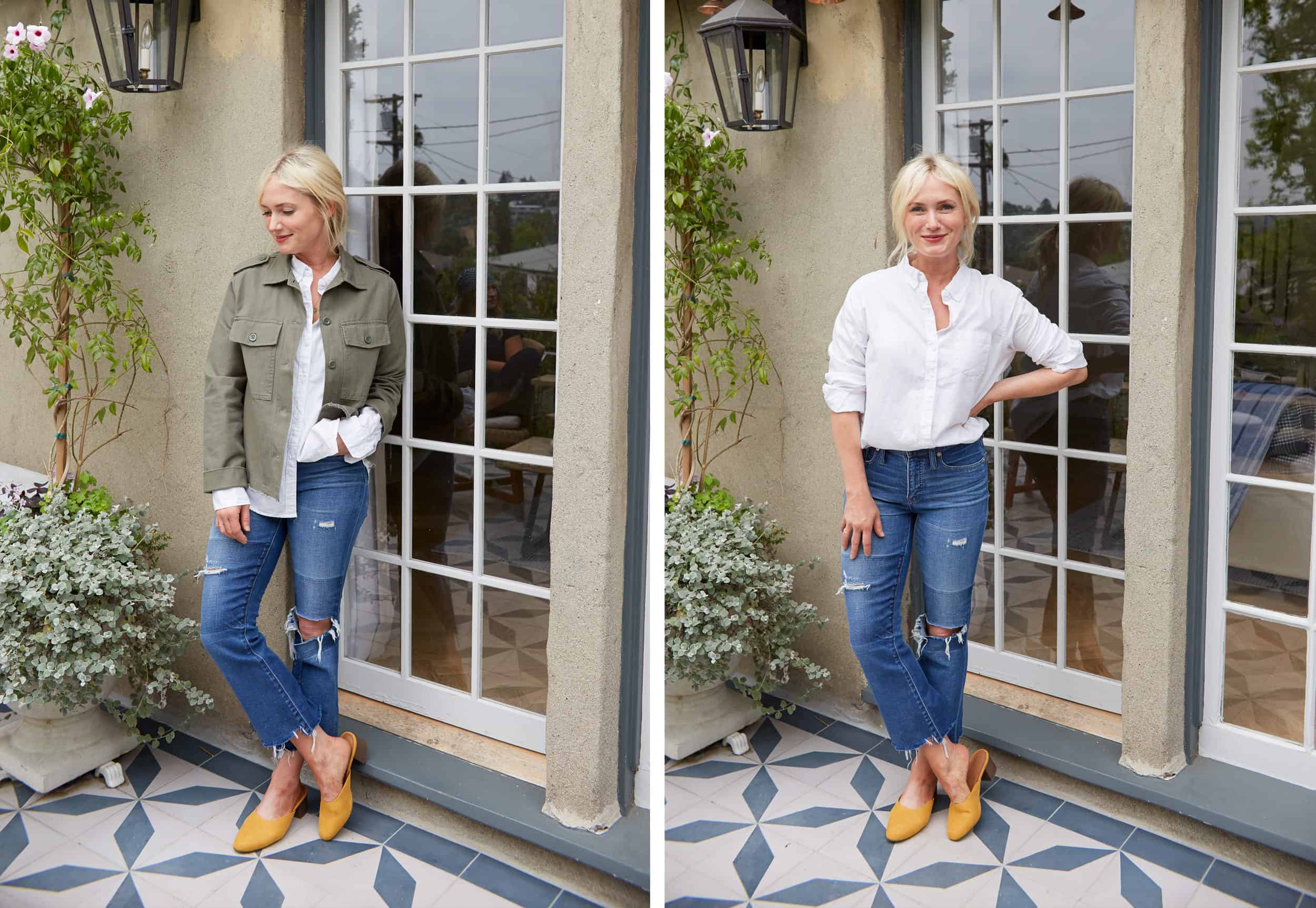 Emily Henderson Summer Fashion Basics Olive Jacket1