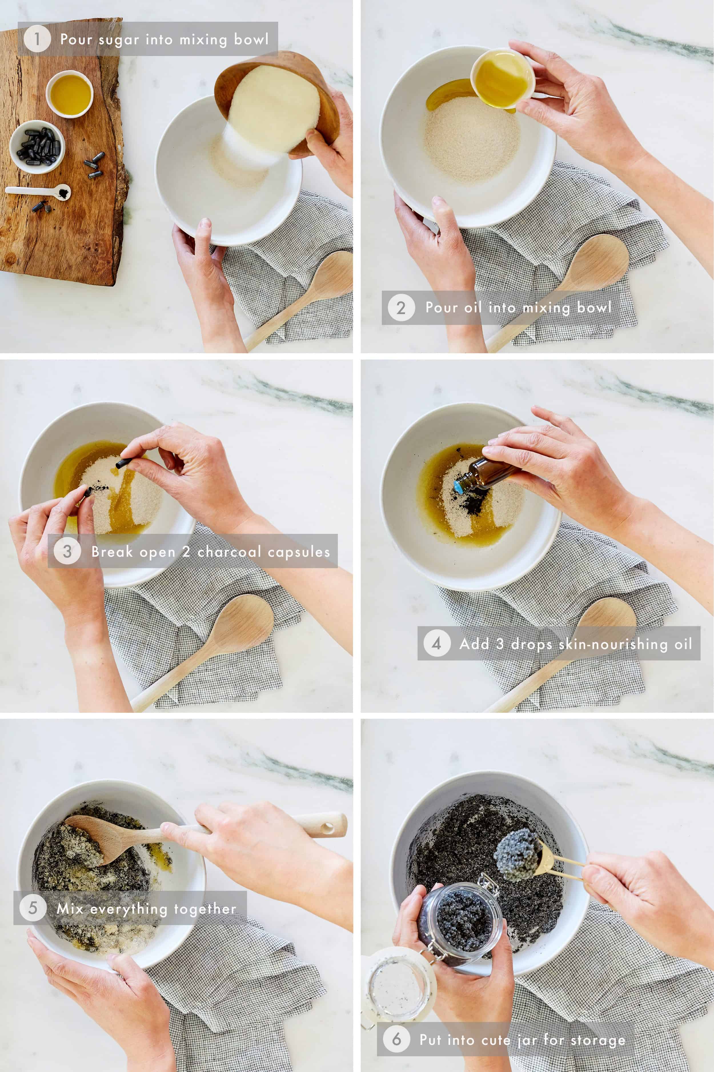 DIY Charcoal Face Scrub Step-by-Step