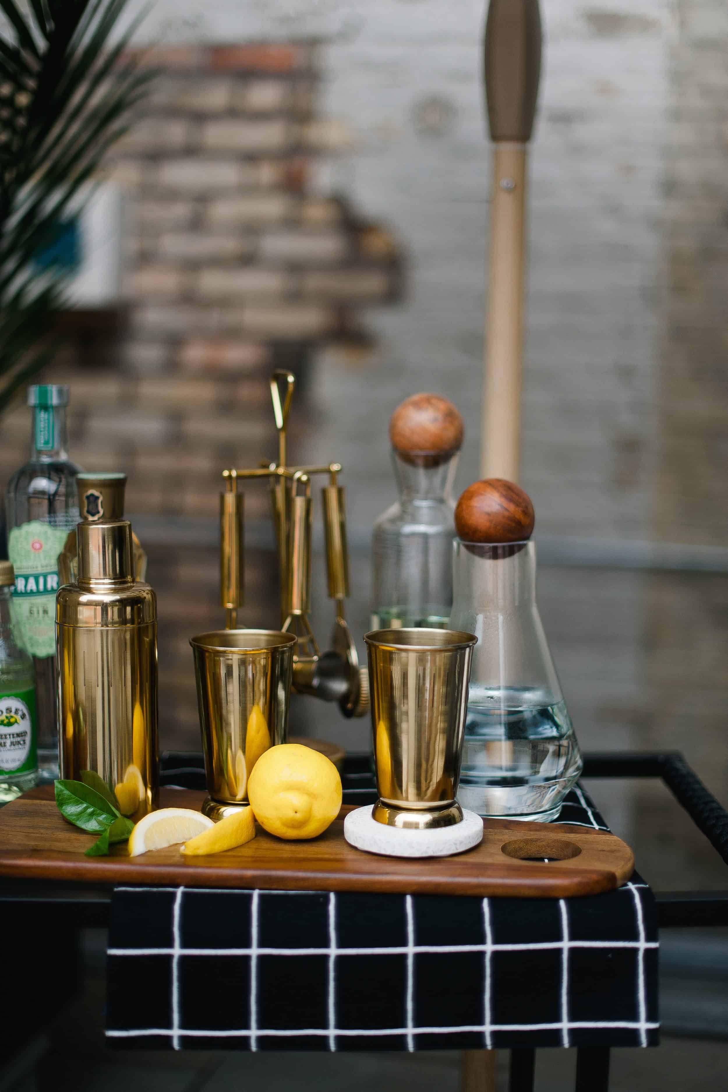 Modern Outdoor Bar Cart Styling