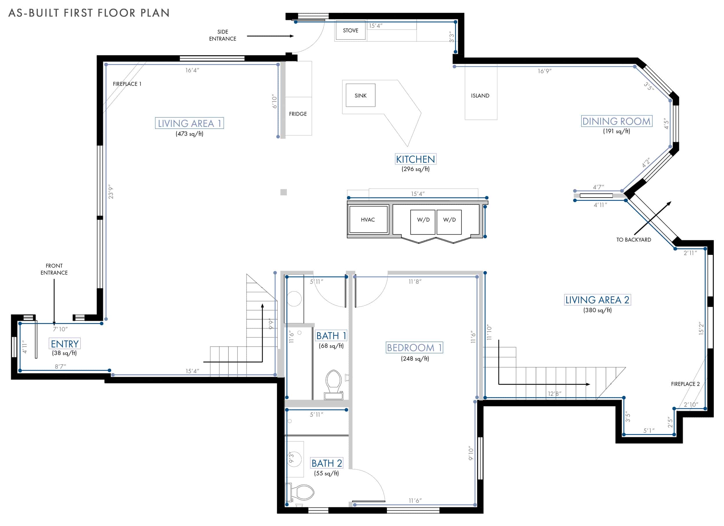 Emily Henderson Lake House Floor Plan First Floor Entire Floor Wall Dimensions 01