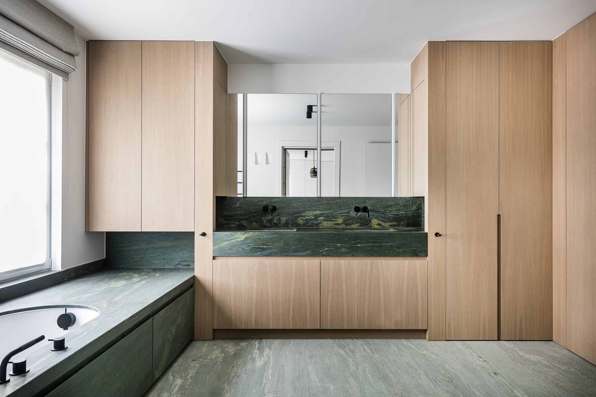 Modern Bathroom Green Marble