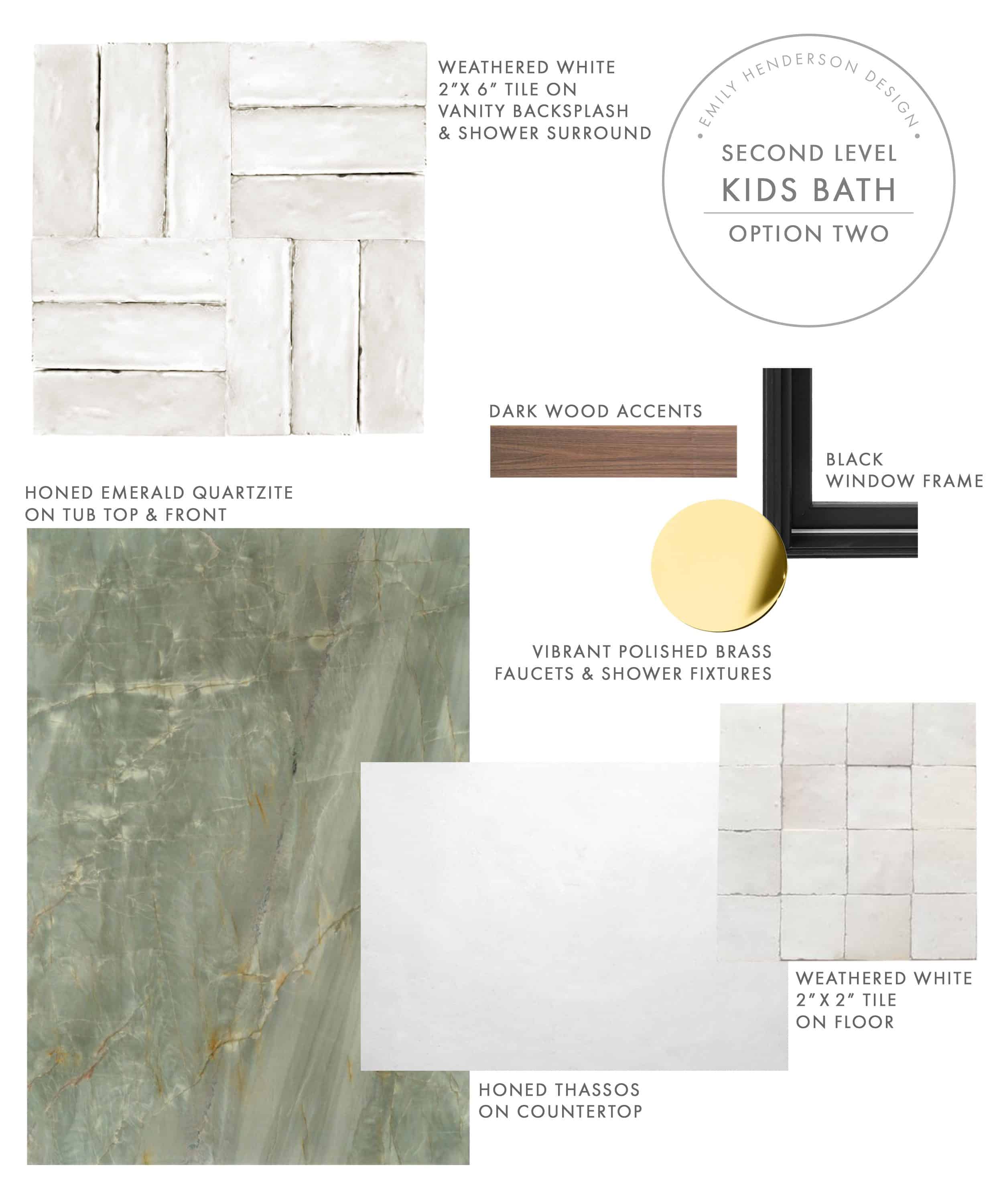 Emily Henderson Mountain Fixer Upper I Design You Decide Kids Bath Materials Option Two