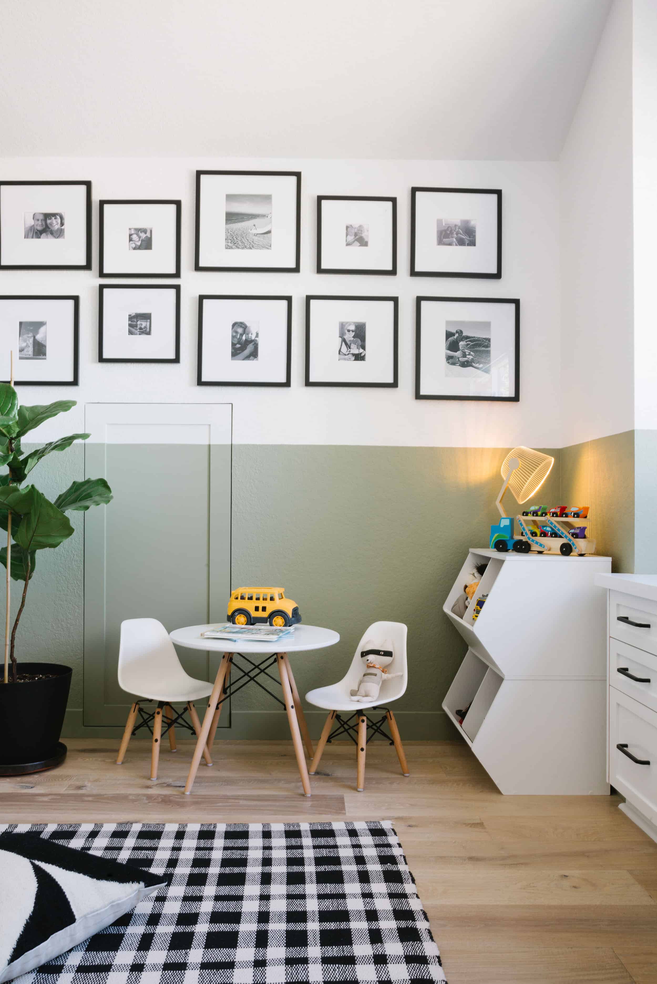 Samantha Gluck Emily Henderson Family Playroom Gallery Wall1