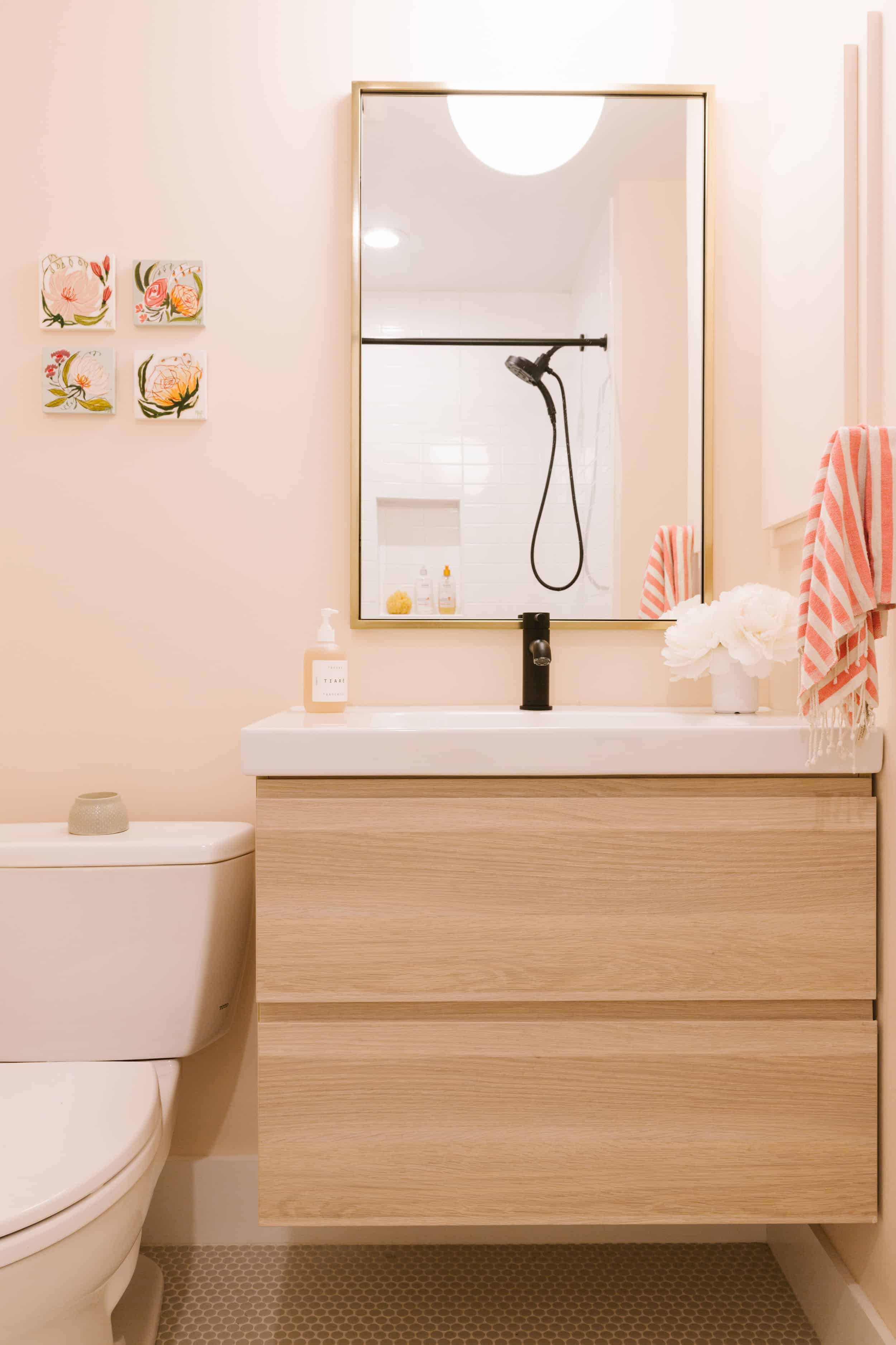 Samantha Gluck Emily Henderson Pink Bathroom