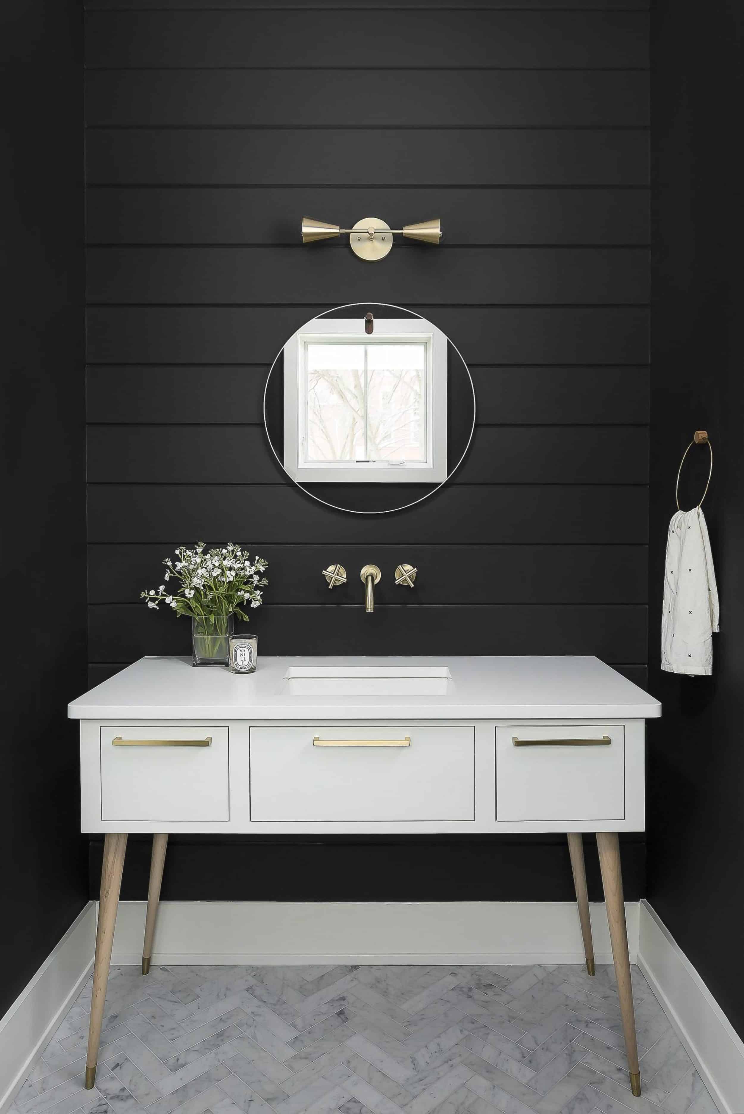 Dark Powder Room