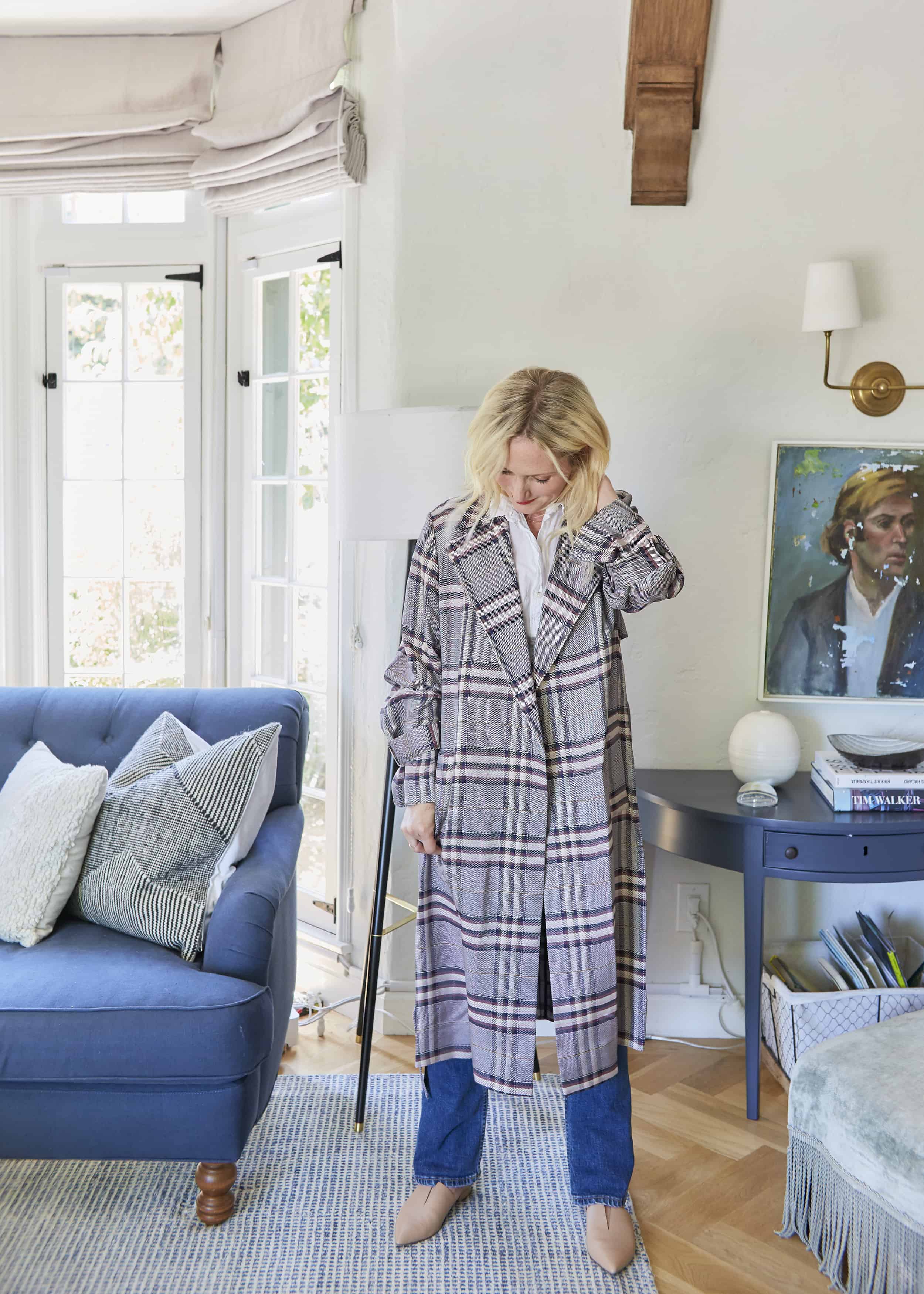 Emily Henderson Nordstroms Anniversary Sale Fall Essentials 2018 Oversized Plaid Trench Coat