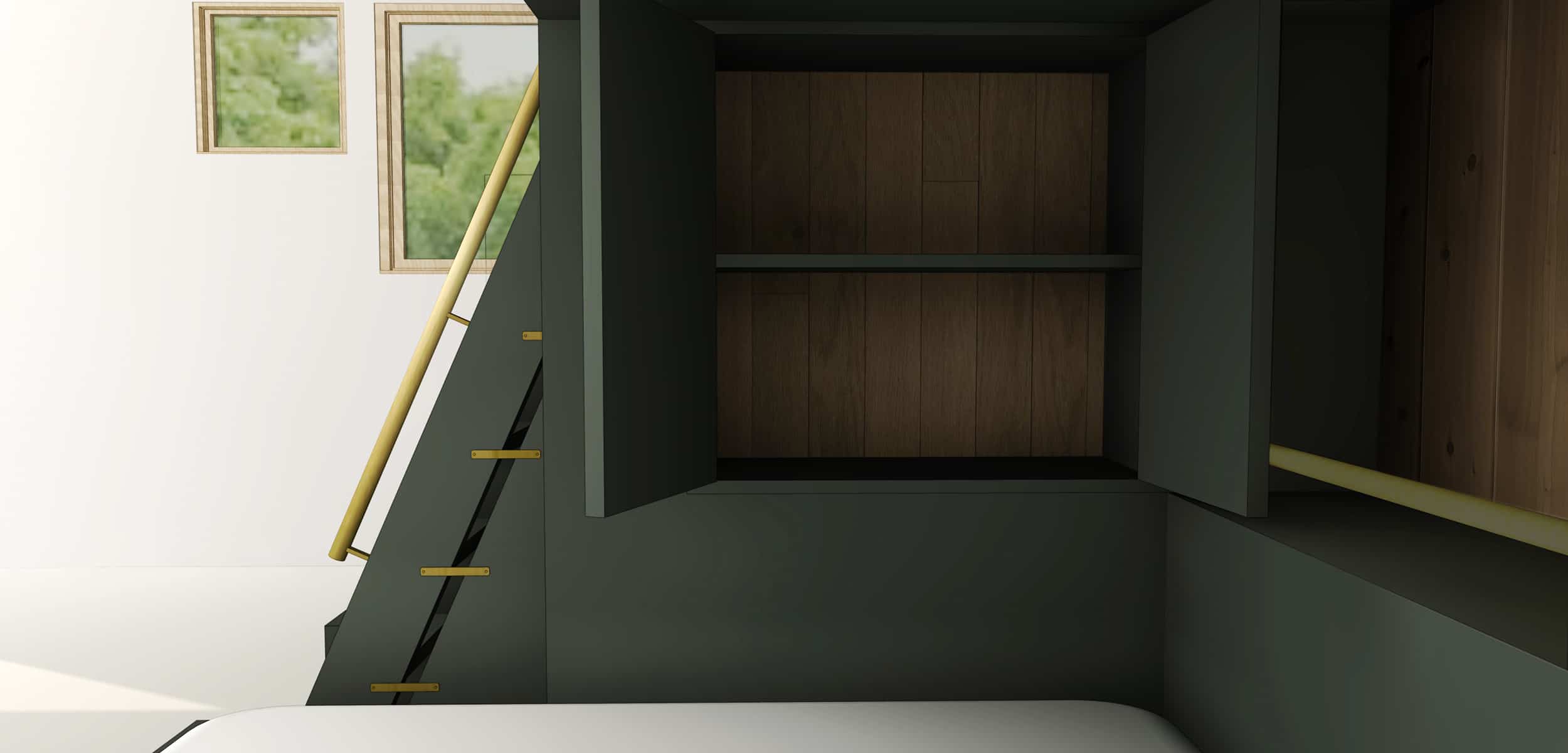 Emily Henderson Mountain Fixer Upper Second Level Kids Bunk Room Bunk Beds 08
